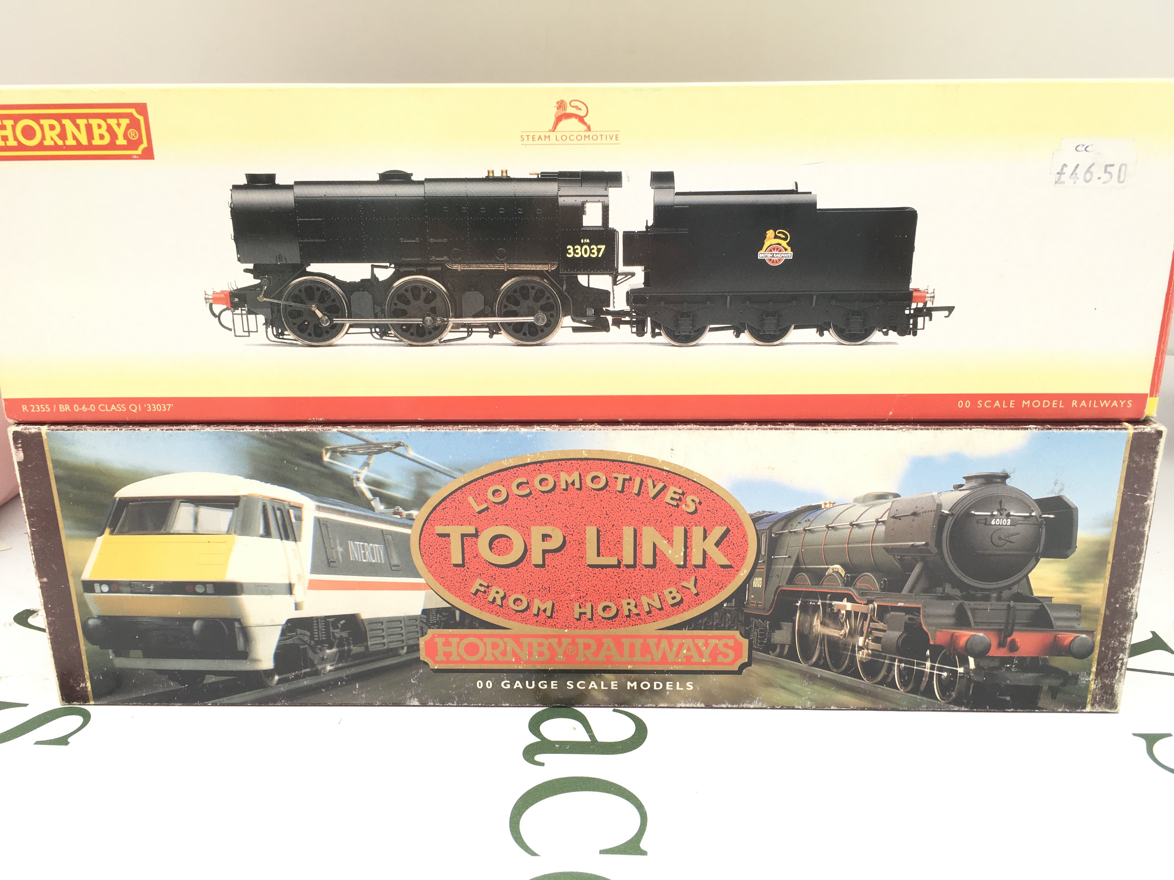 2 X Boxed Hornby 00 Gauge Locomotives. A BR 0-6-0 Class qI Loco #2355 And A BR Schools Class V Westminster #R.317.