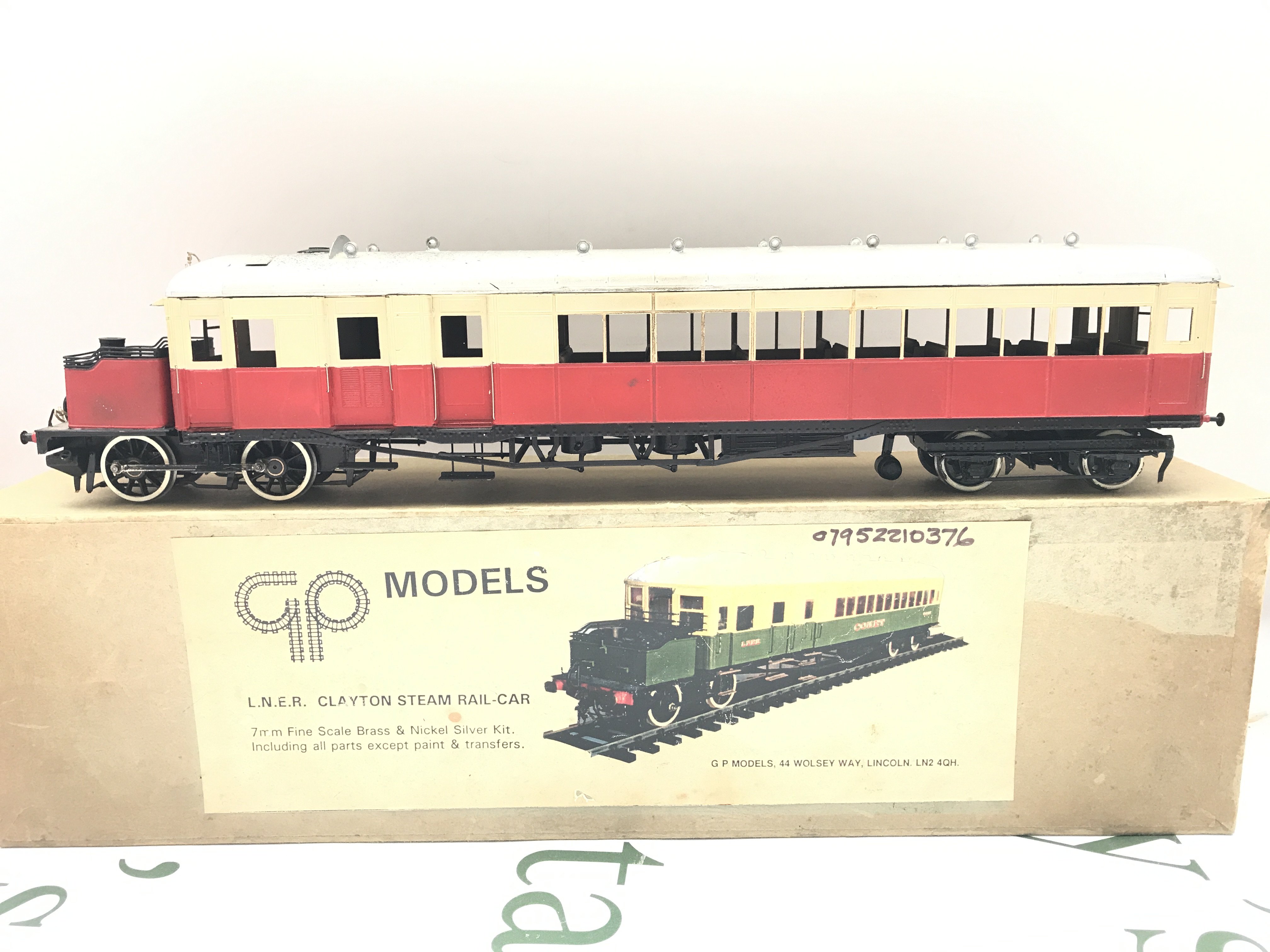 A GP Models Kit Built 0 Gauge LNER Clayton Steam Rail Car