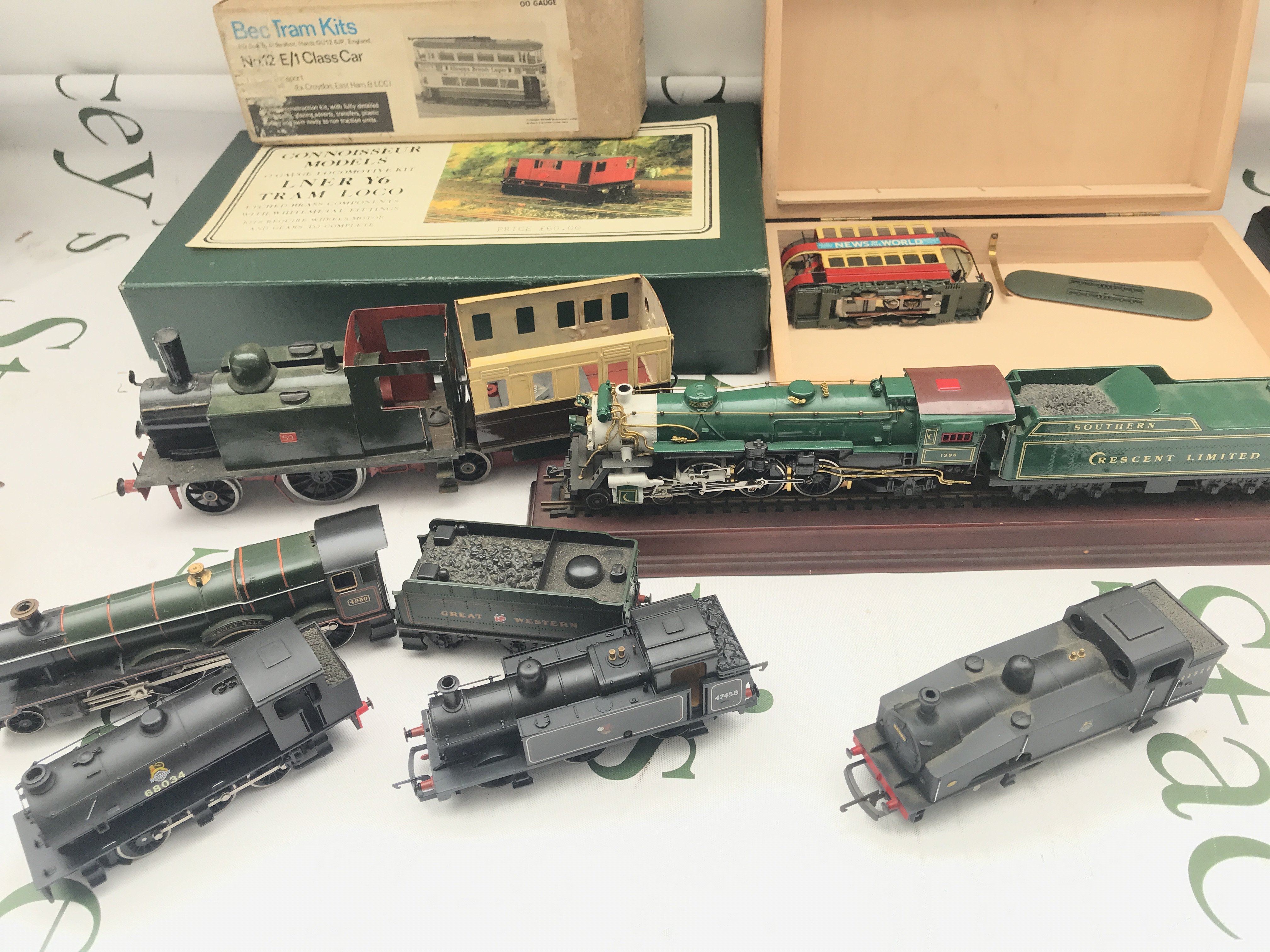 A Collection Of Loose OO and O Gauge Locomotives including a Y-6 tram engine and Part Built Model Kits.