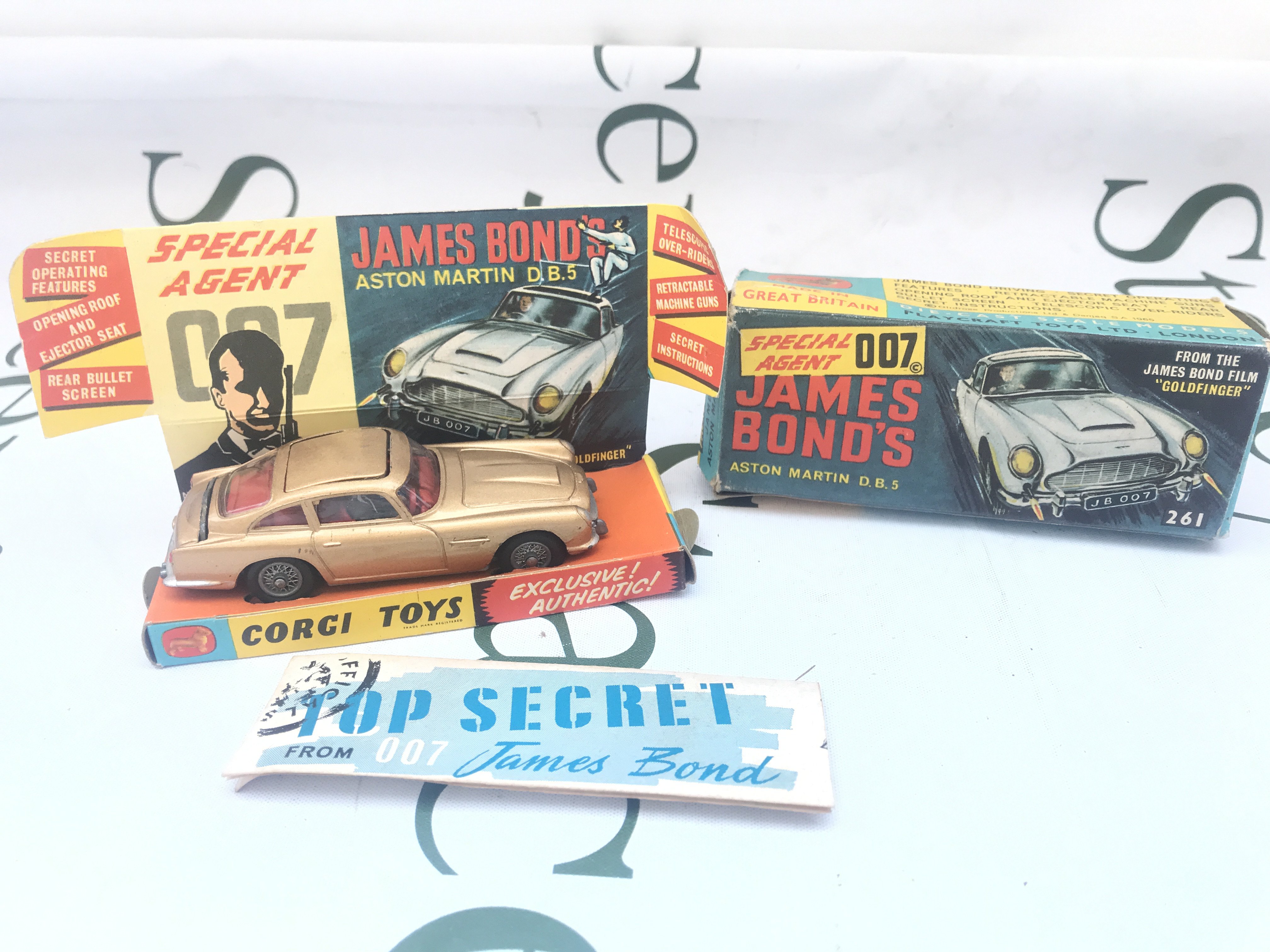 An Early Boxed Corgi James Bond Aston Martin D.B.5 #261.