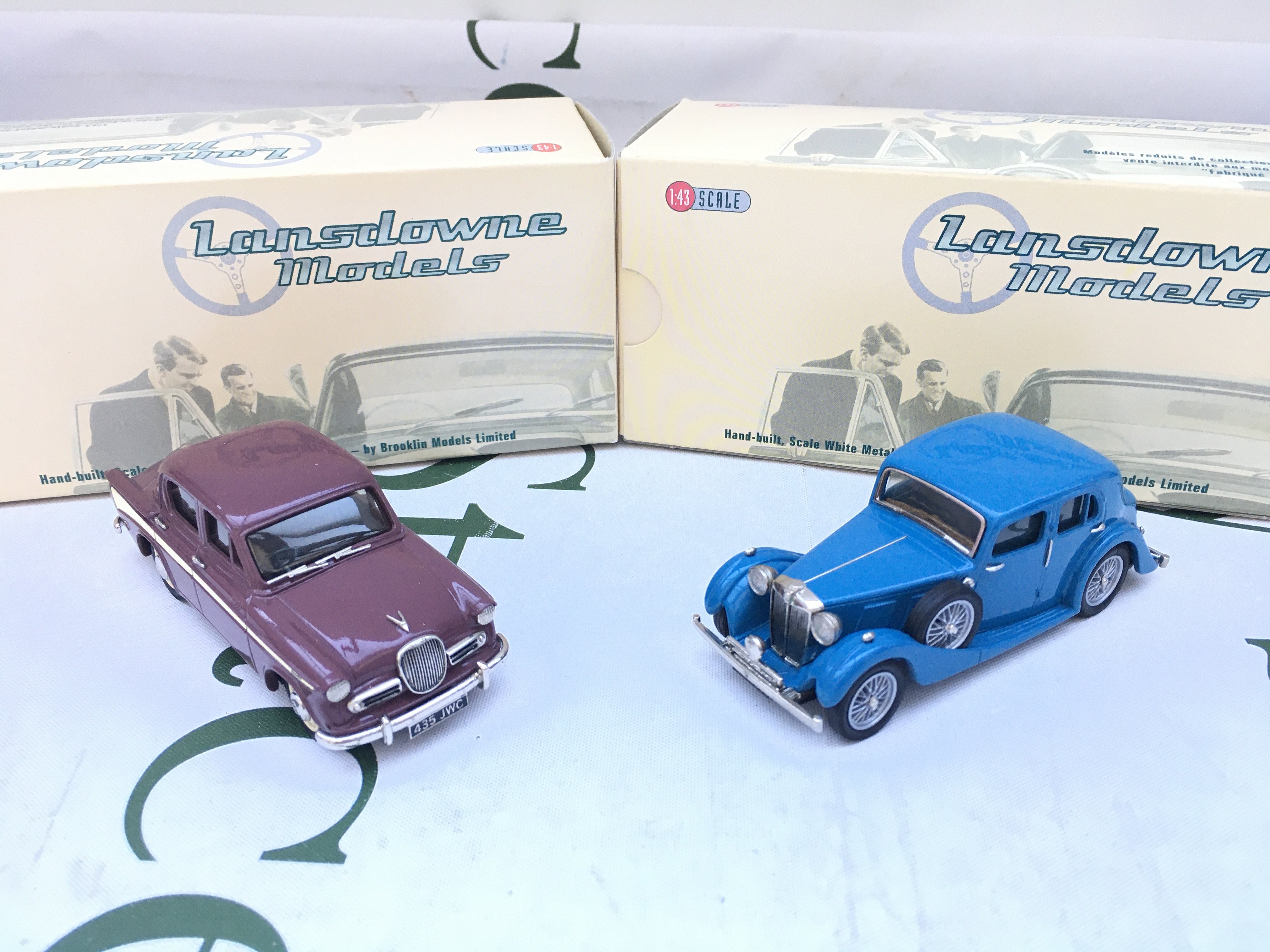 2 X Boxed Lansdowne Models 1/43 Scale. A 1963 Singer Gazelle #LDM.14a And A 1937 MG VA #LDM.84.