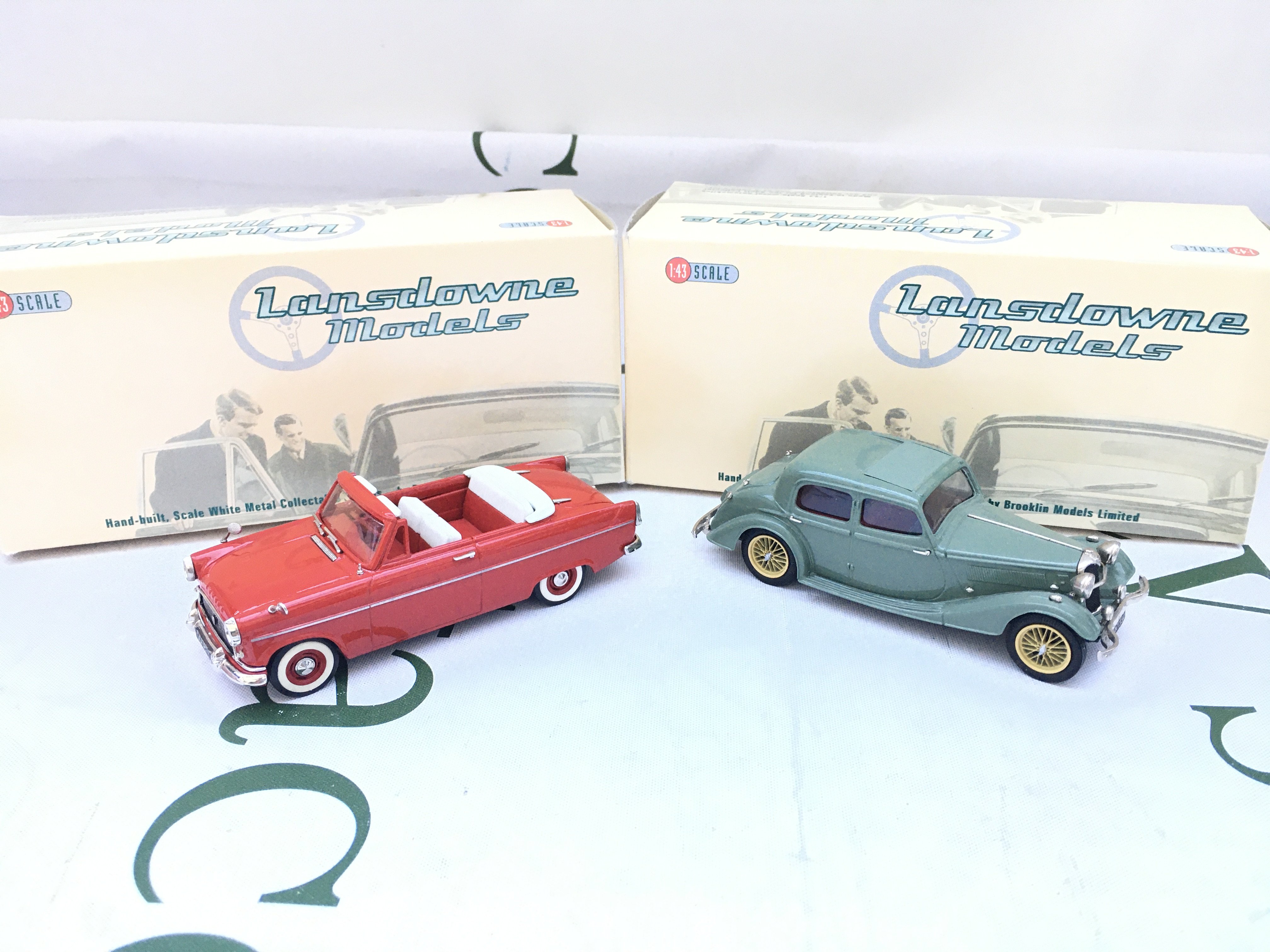 2 X Boxed Lansdowne Models 1/43 Scale.A 1962 Ford Consul MKII #LDM.23A And A 1937 Riley 12/4 Continental Touring Sedan #LDM.74.