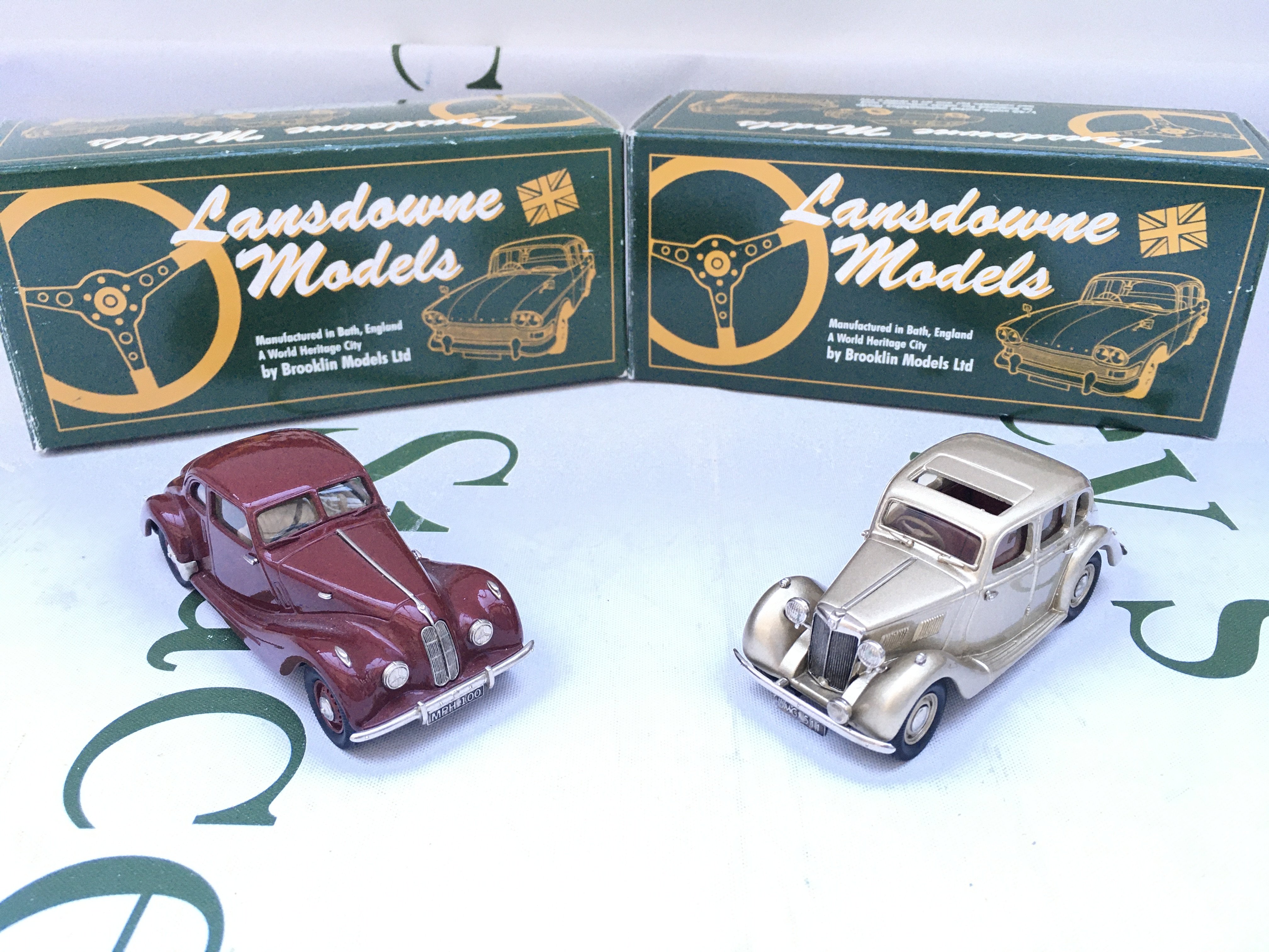 2 X Boxed Lansdowne Models 1/43 Scale. A Bristol Type 400 #LDM.31 And A 1947 MG Saloon Type YA #LDM.28.