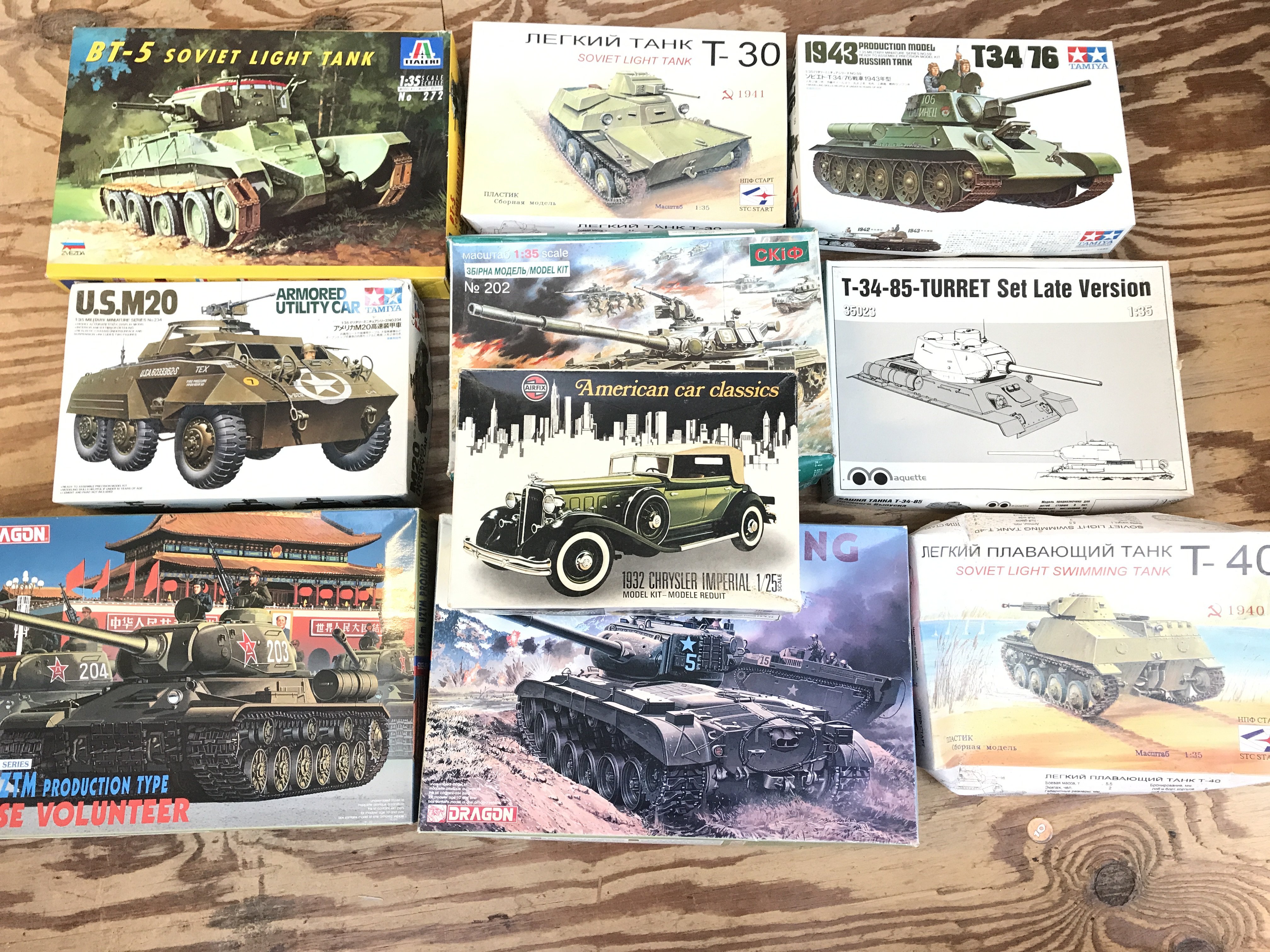 A Collection Of Boxed Plastic Model Kits. No Reserve.