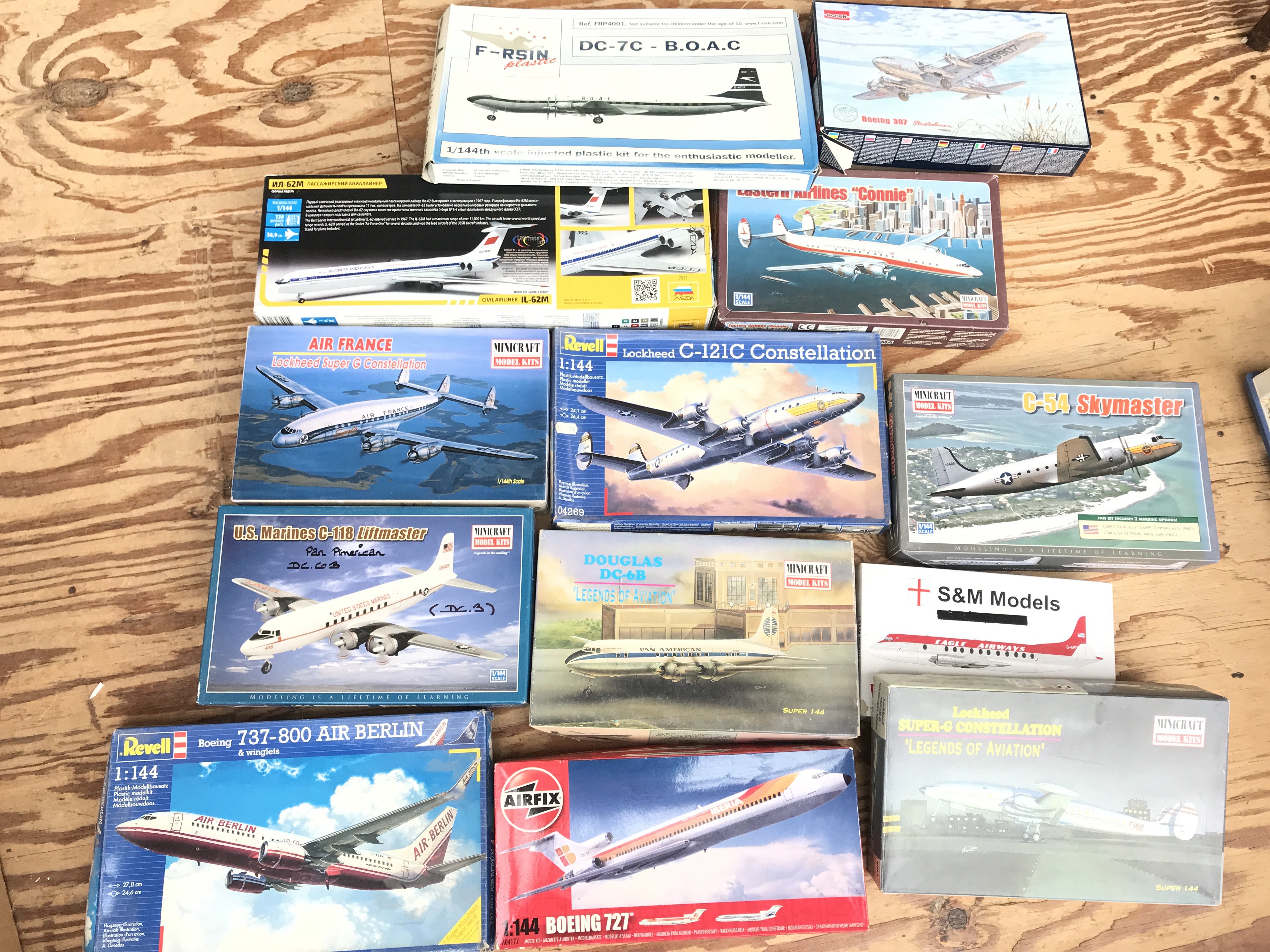 A Collection Of Boxed Model Kits Decals And Instructions Missing. No Reserve.