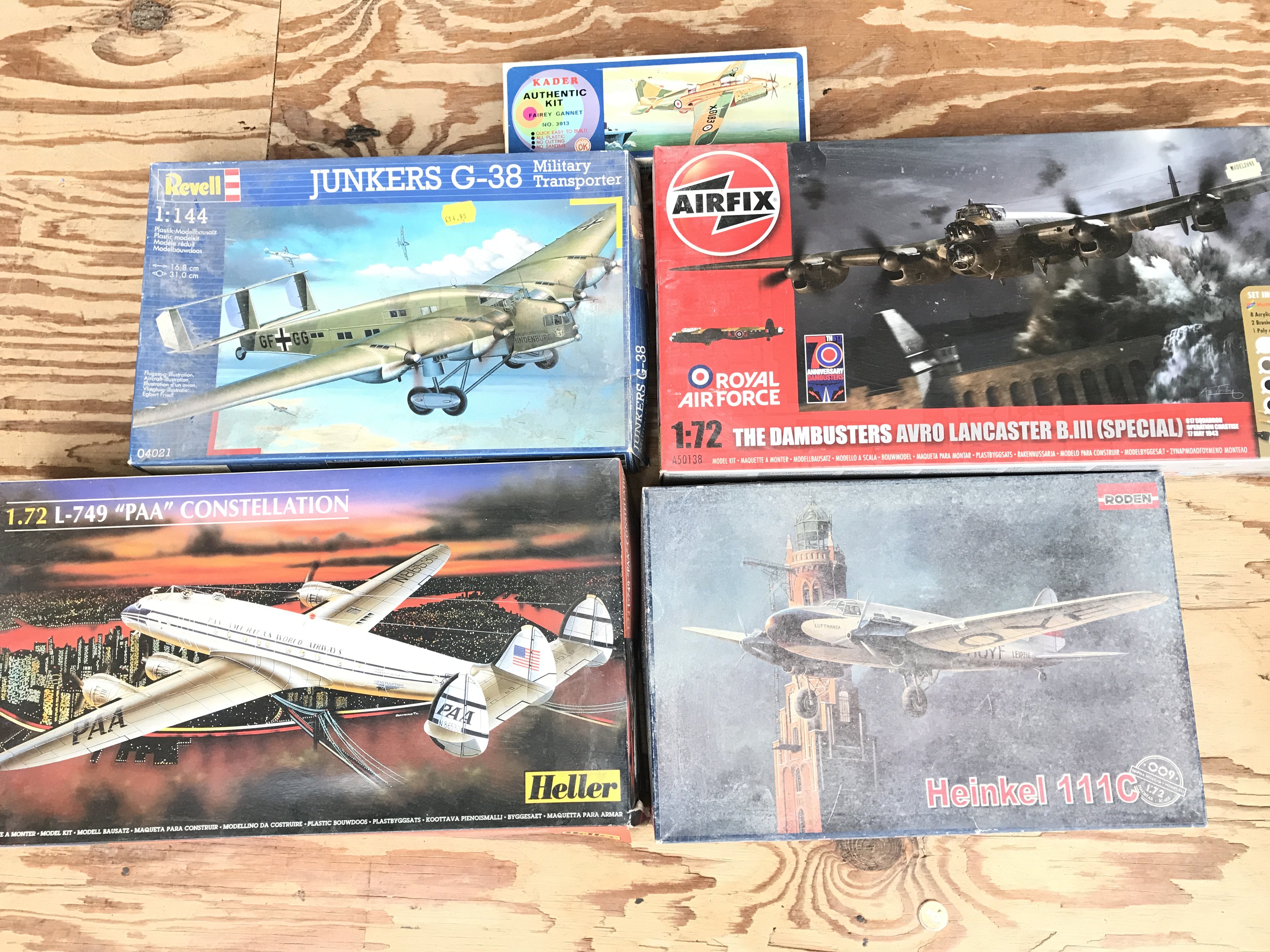 5 X Boxed Aircraft Model Kits. No Decals Or Instructions. No Reserve.