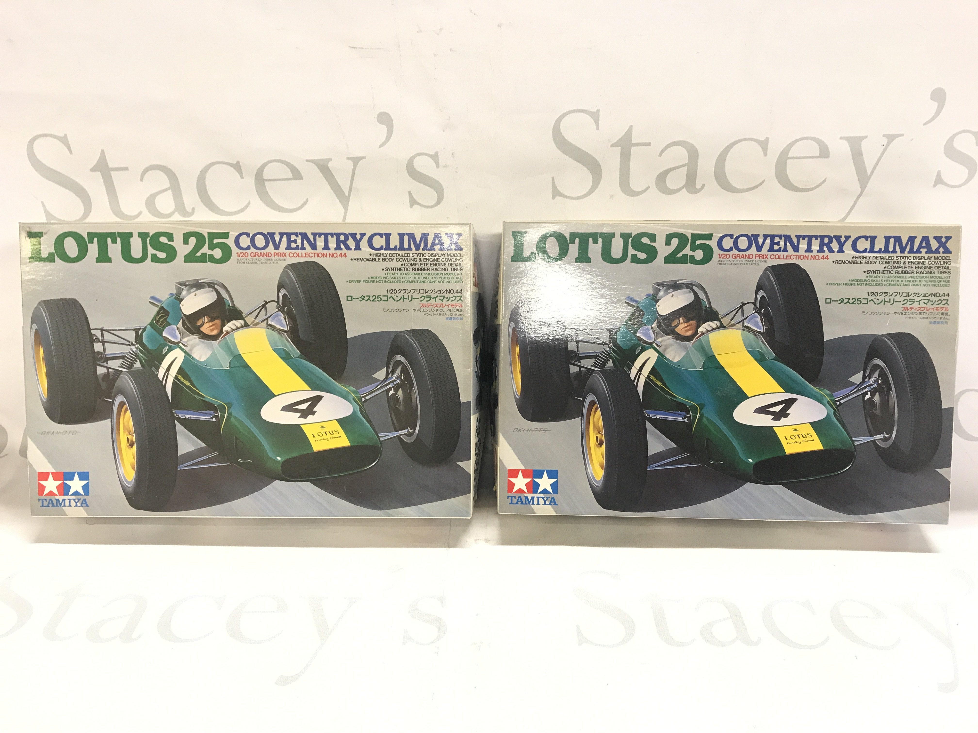 2 X Boxed Tamiya Lotus 25 Coventry Climax 1/20 Scale Model Kits. Both Complete.