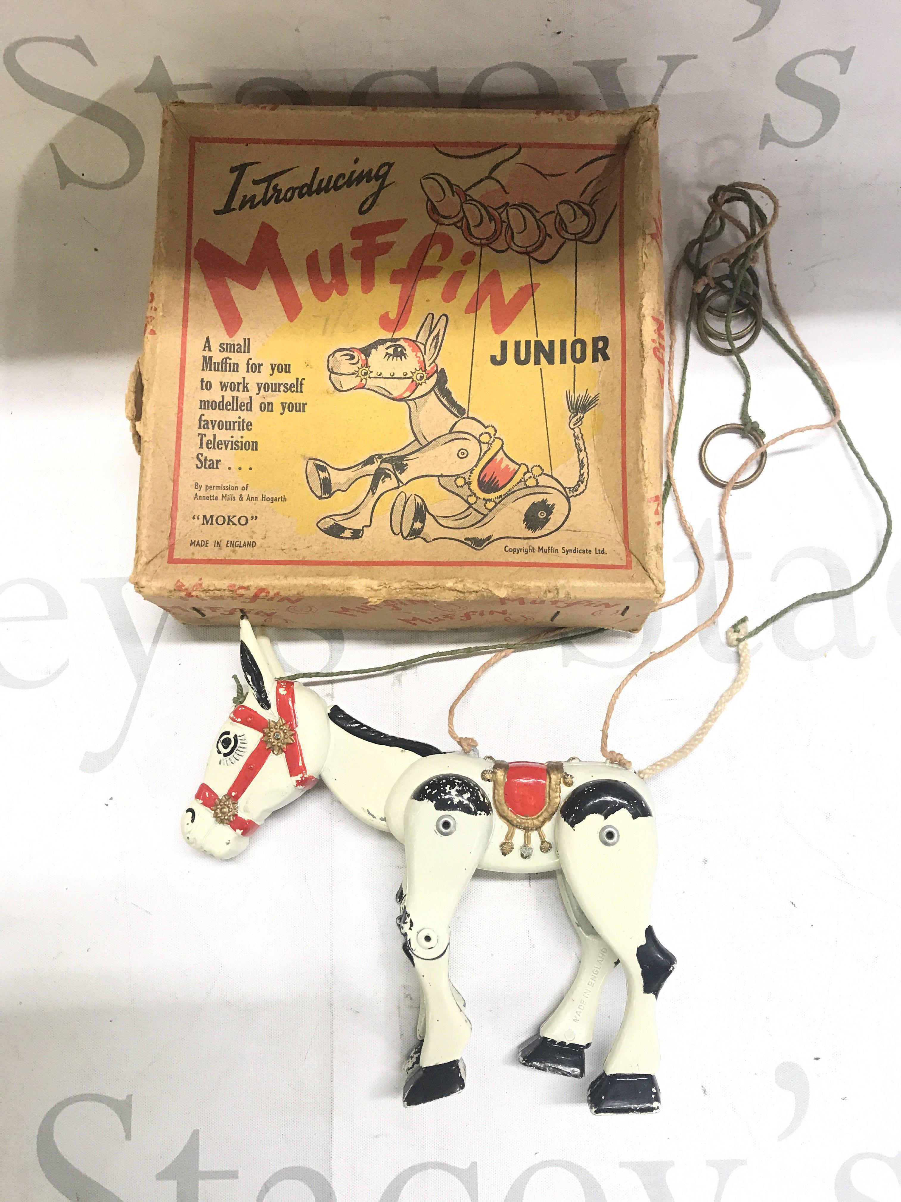 A Boxed Moko Muffin The Mule Puppet.