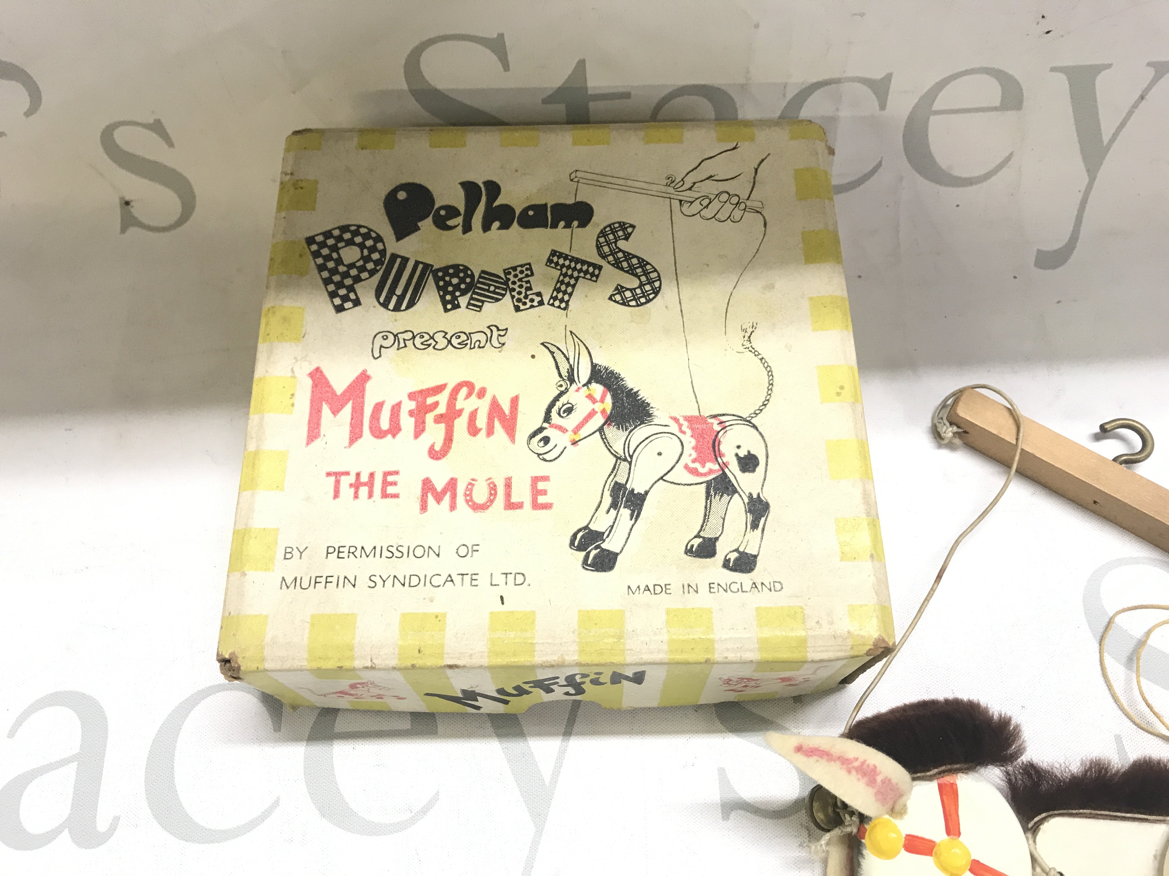 A Boxed Pelham Puppet Of Muffin The Mule.