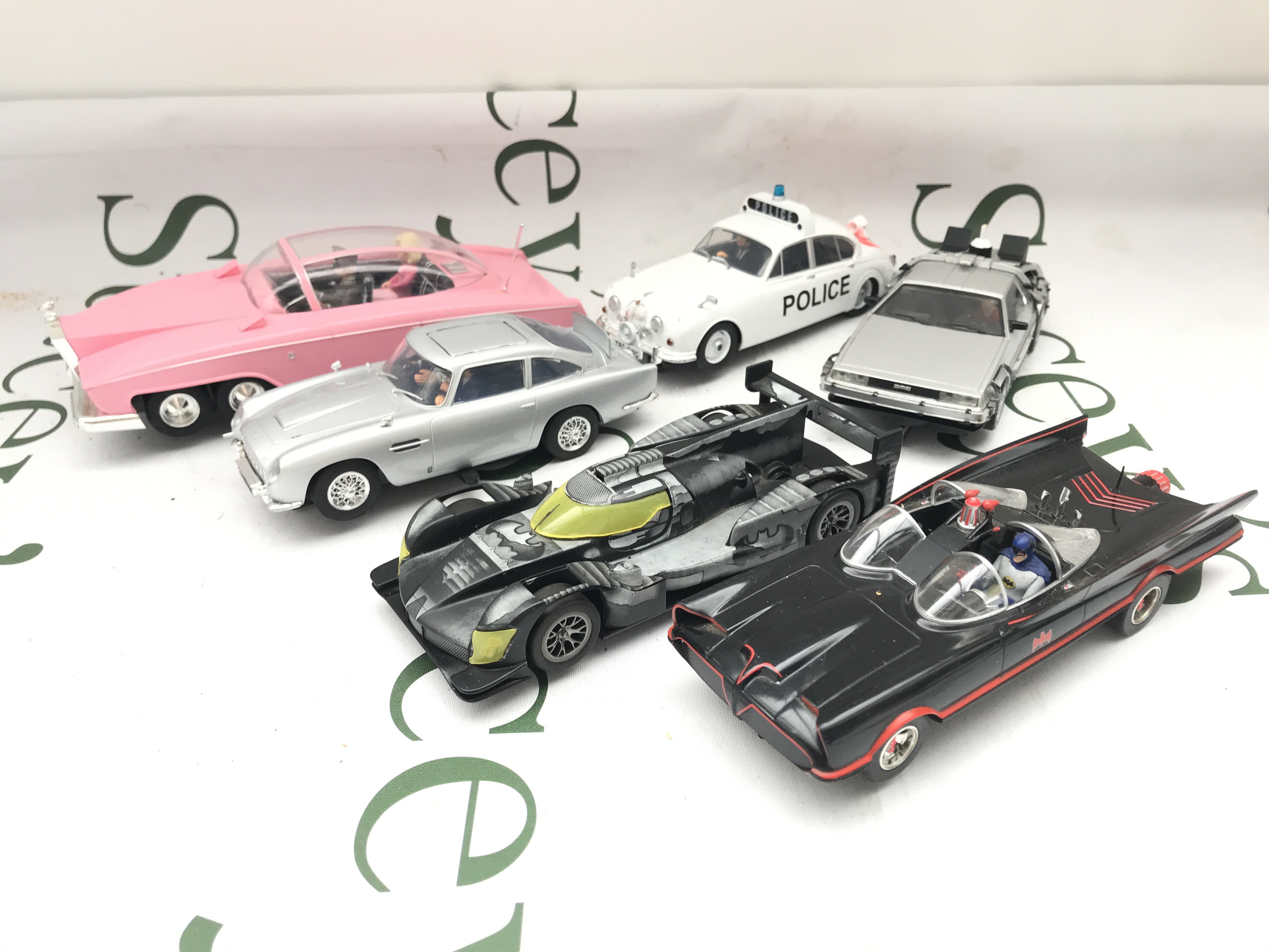 6 Loose Scalextric Cars Including The Batmobile. No Reserve.