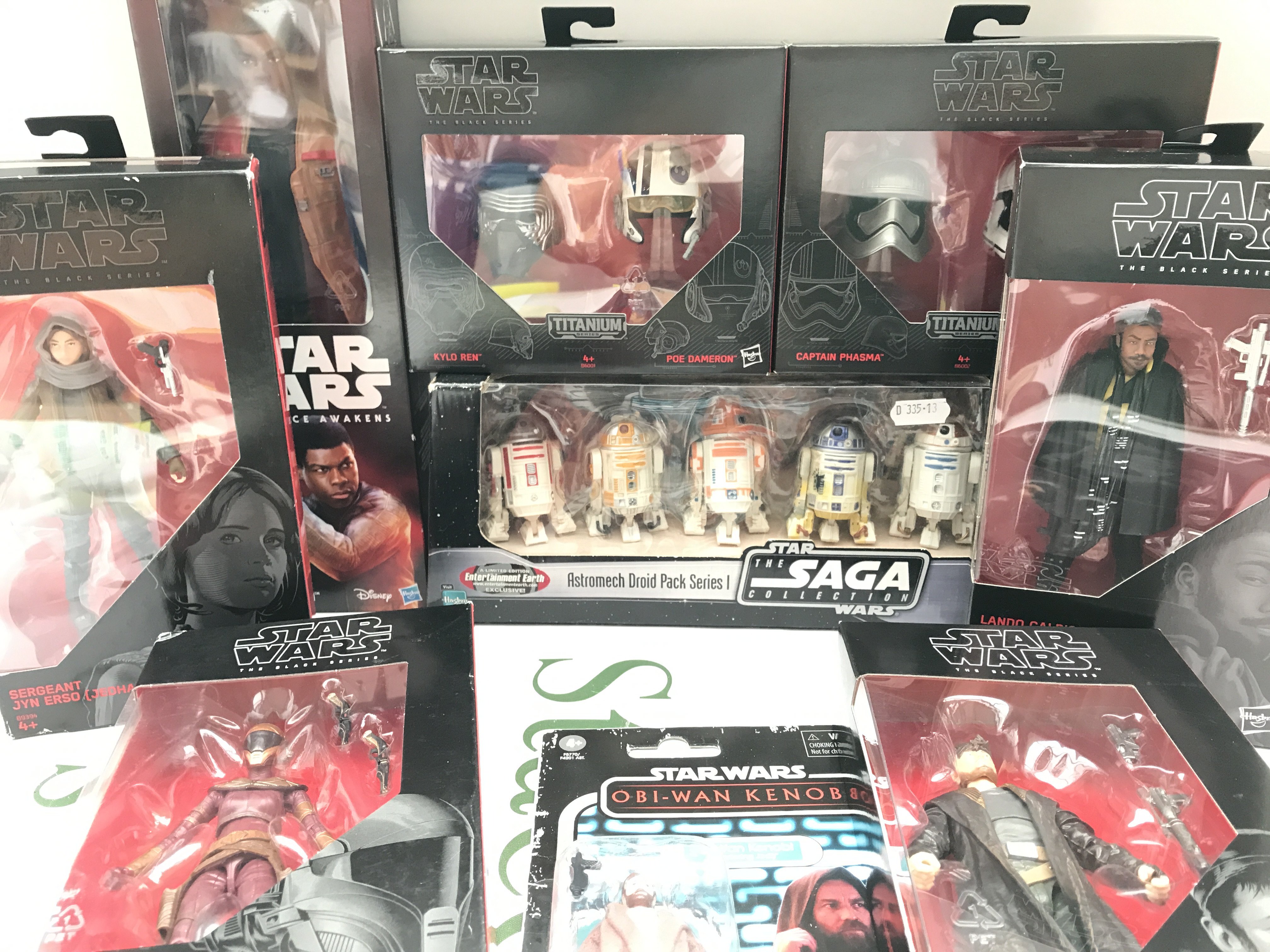A Collection Of Star Wars Black Series Figures. A Astromech Droid Pack etc.