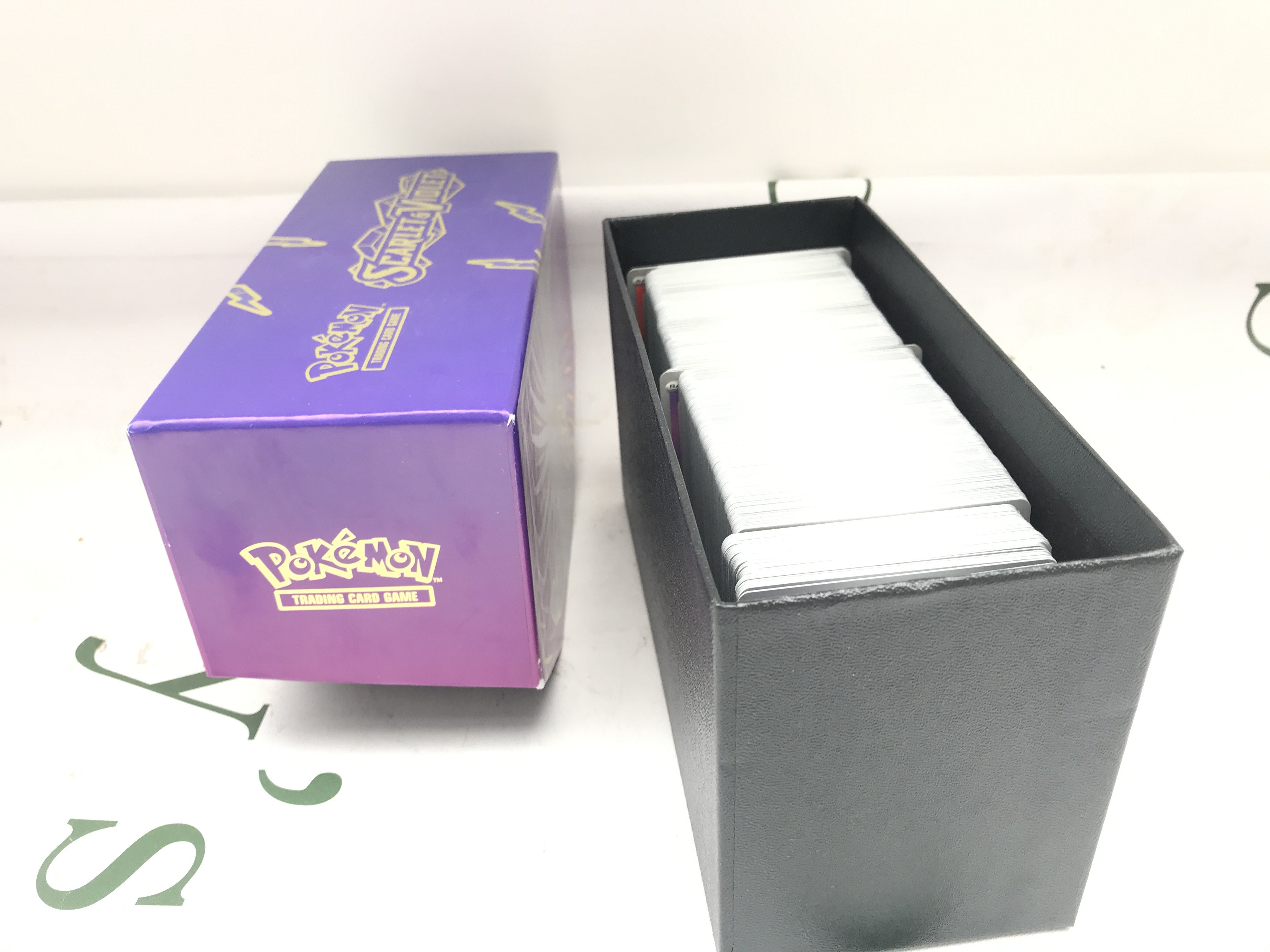 Over 500 Modern Pokemon Cards Including Holographic In Collectors Box. No Reserve.