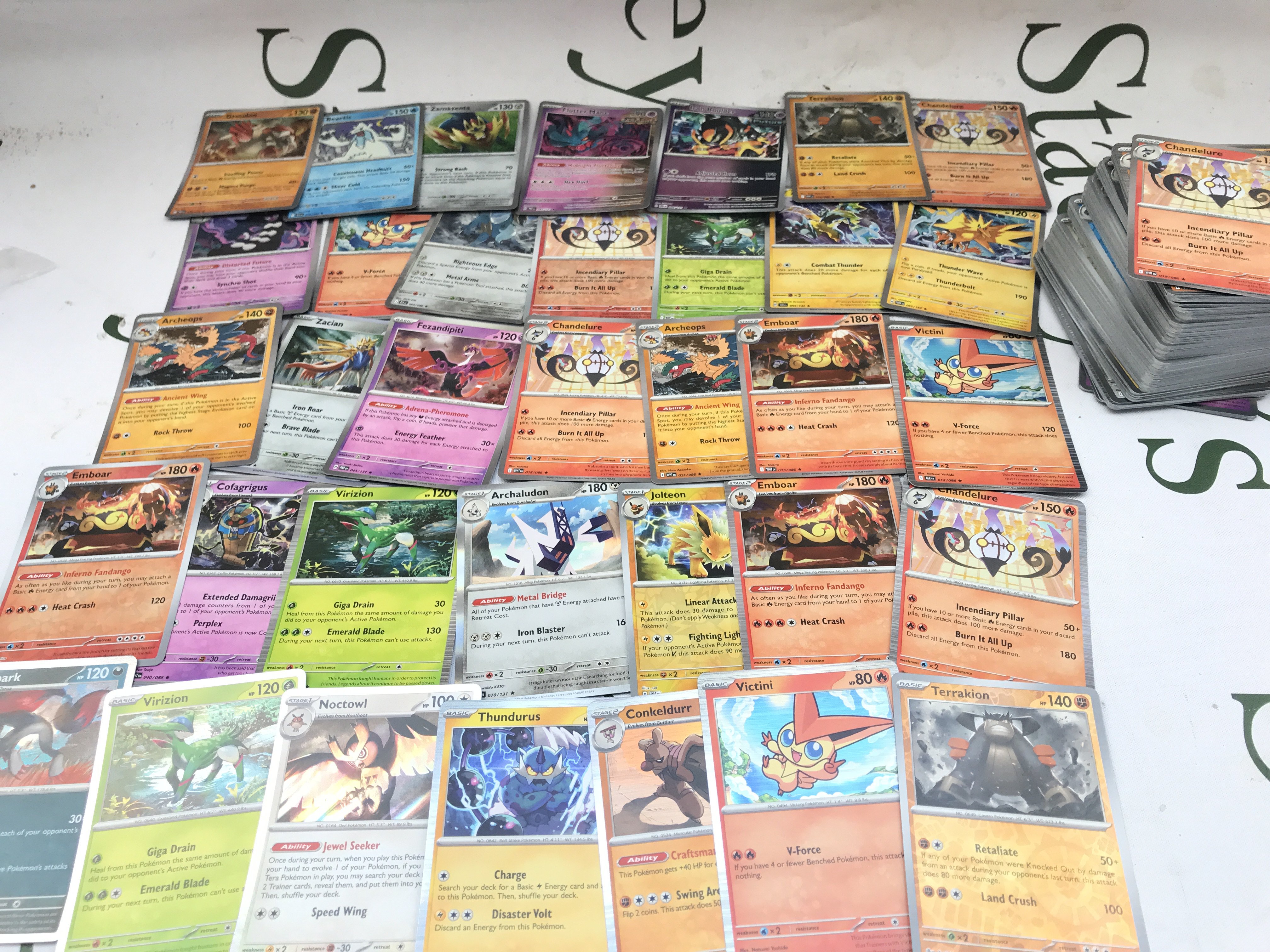 A Collection Of 200 Pokemon Cards Holographic. Reverse Holos And Black Star.