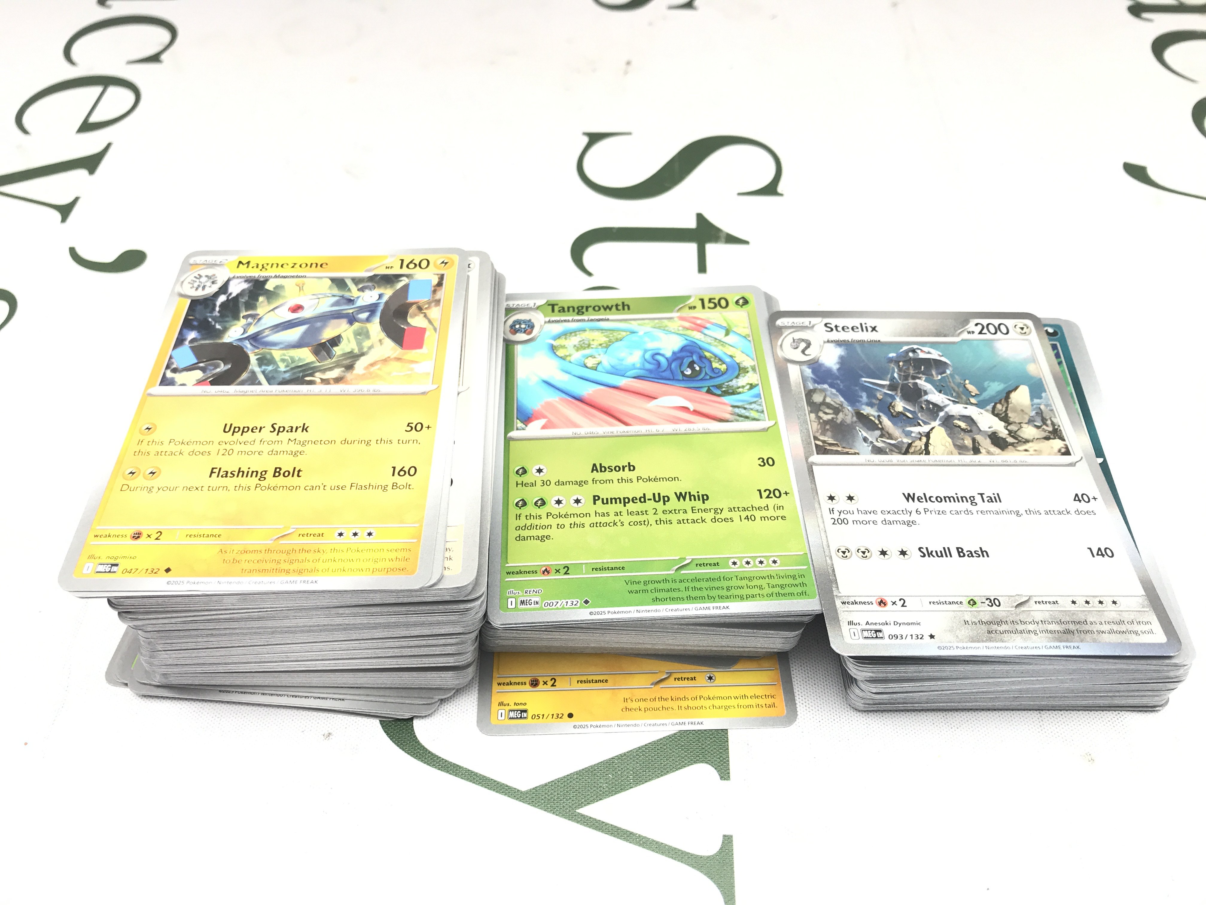 A Collection Of 300 Pokemon Mega Evolution Cards including Rares And Holographic.