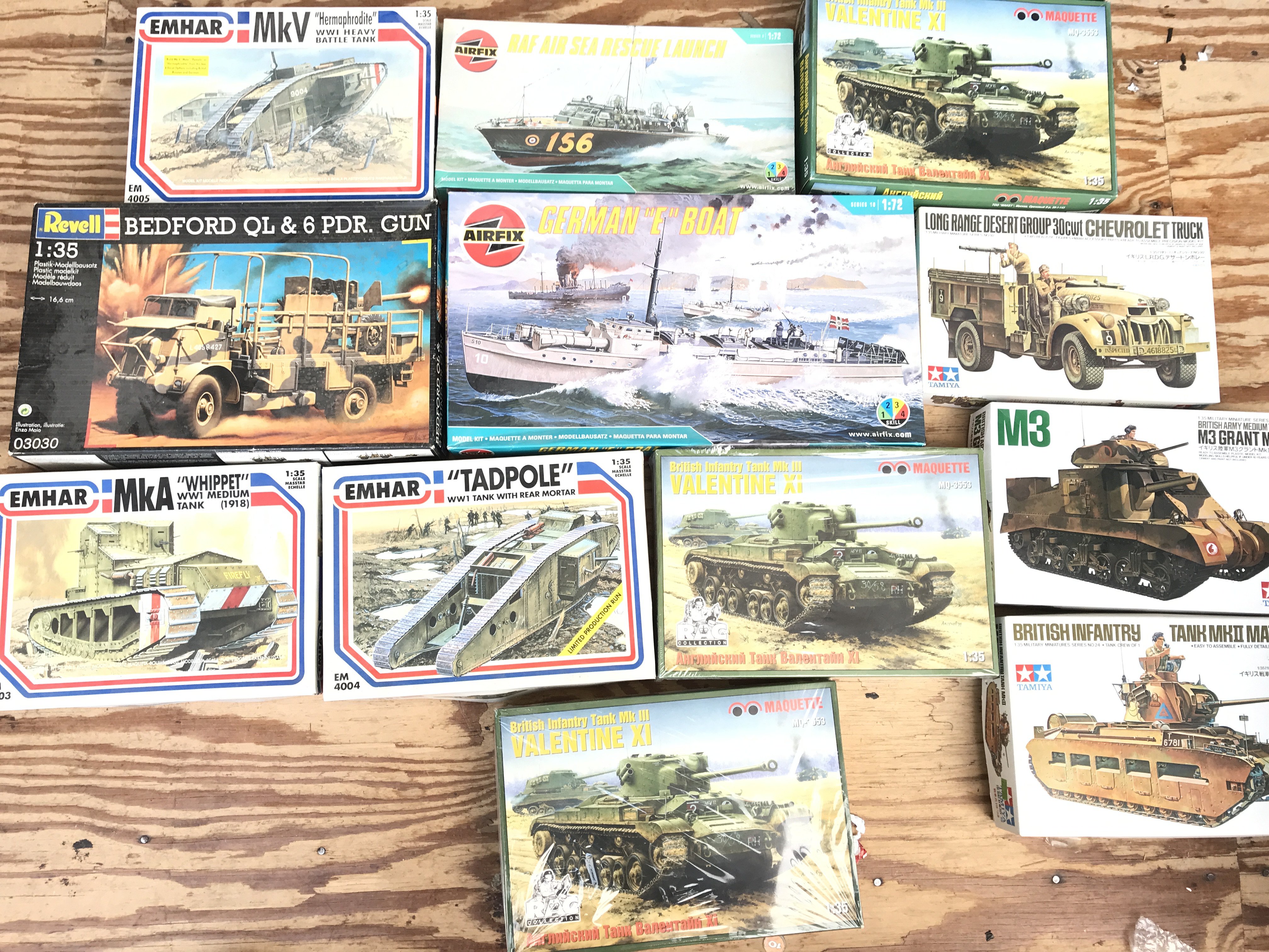 A Collection Of Boxed Plastic Model Kits. No Reserve.