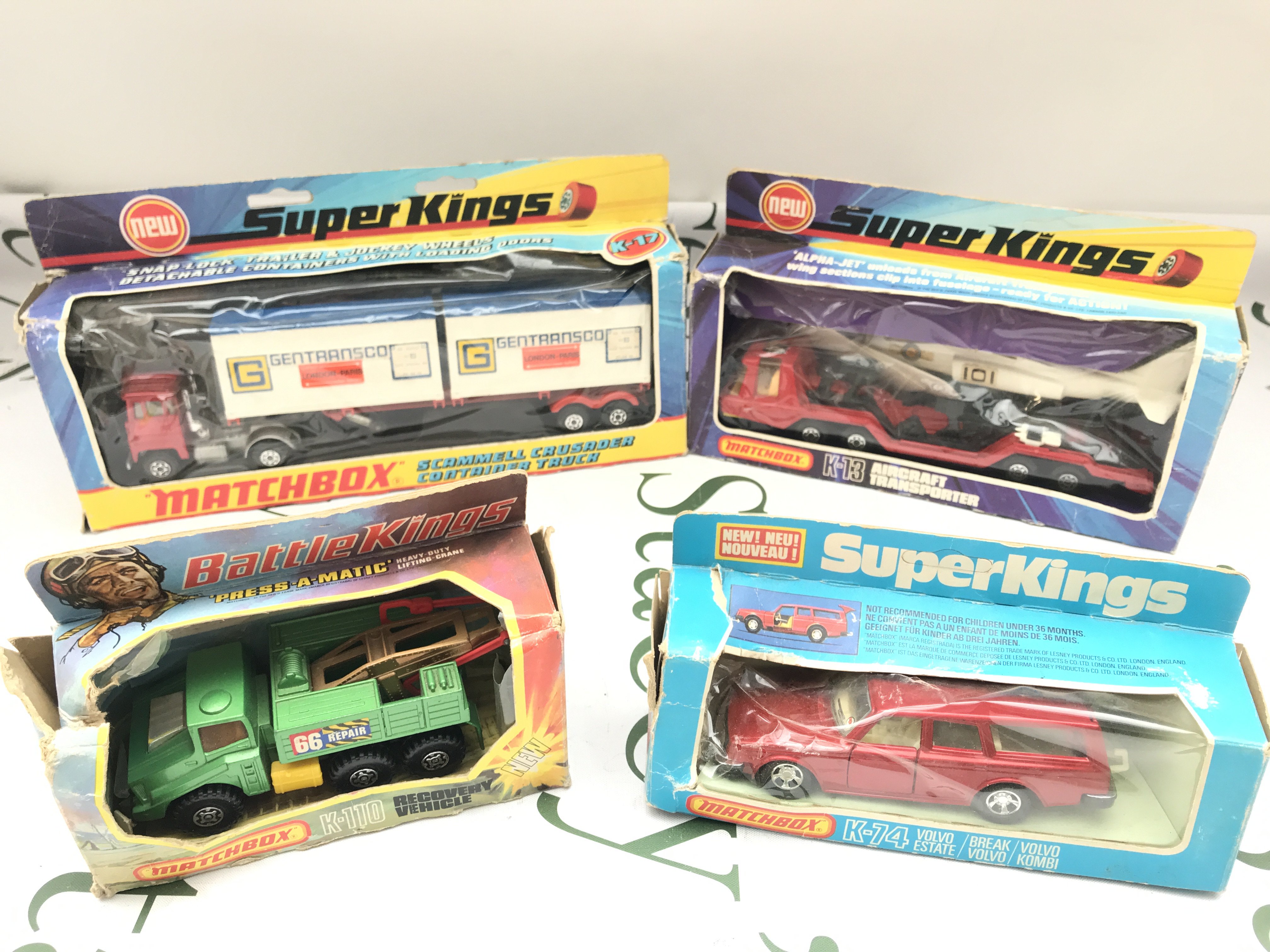 4 Boxed Matchbox Super Kings And Battle Kings. Boxes Are In Various States. No Reserve.