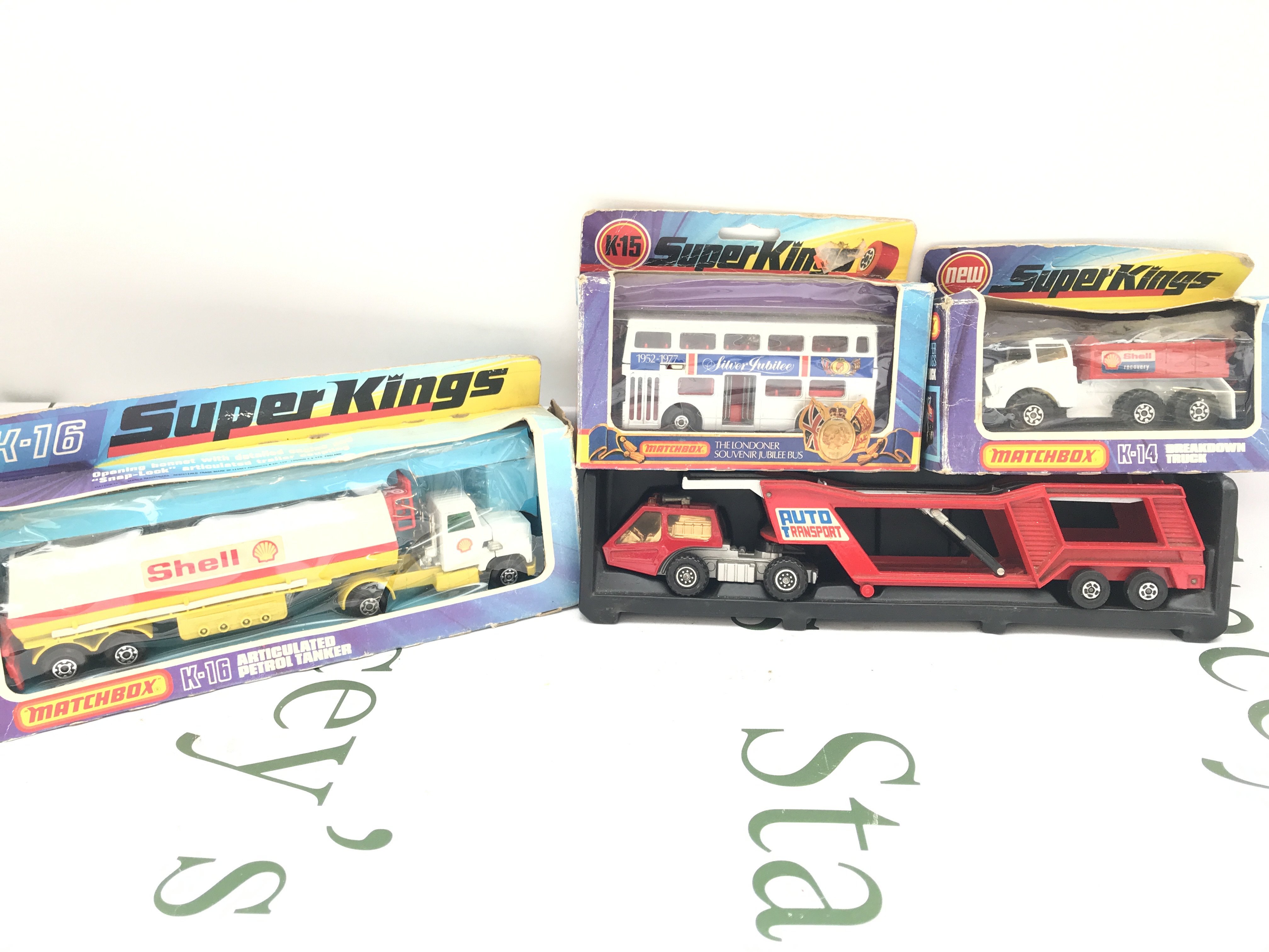 4 X Boxed Matchbox Super Kings. No Reserve. Transporter Only Has Inner.