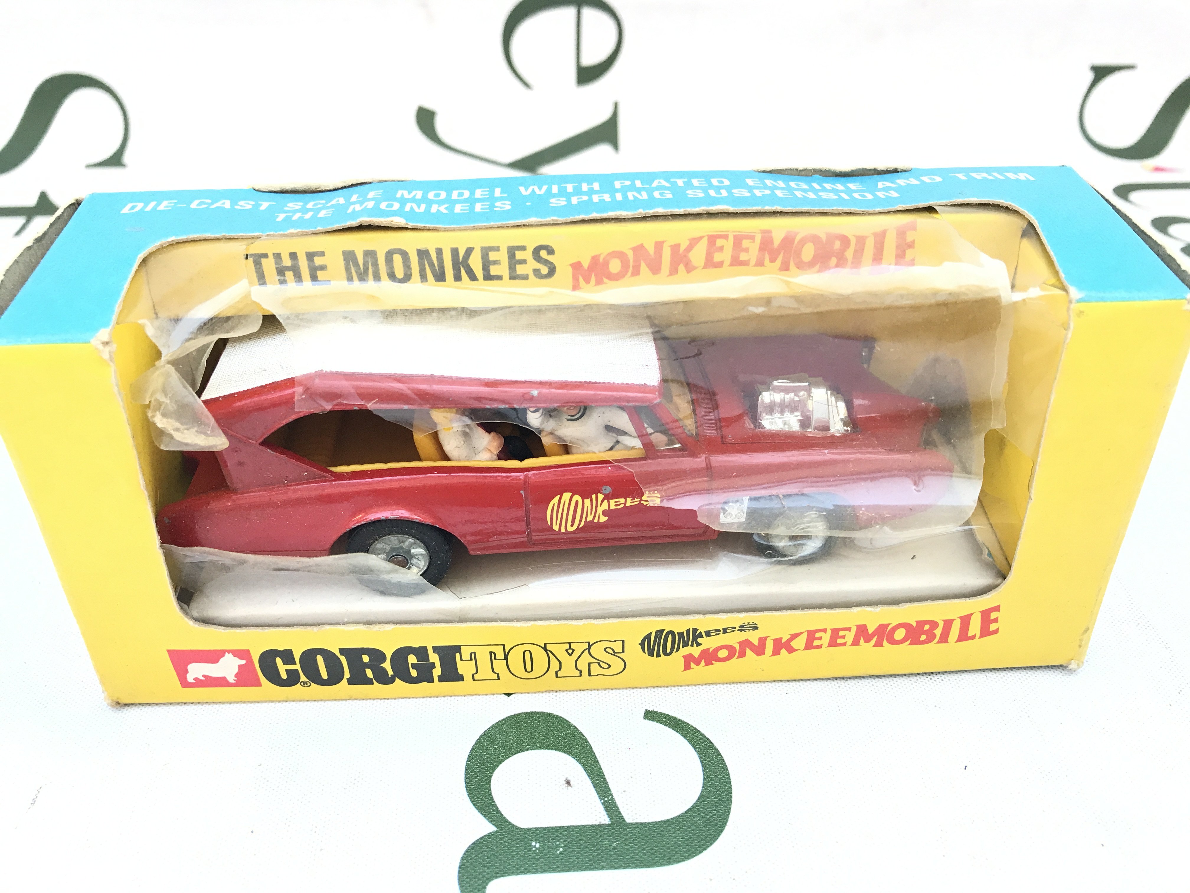 A Boxed Corgi Monkeemobile #277. Box Is Worn.