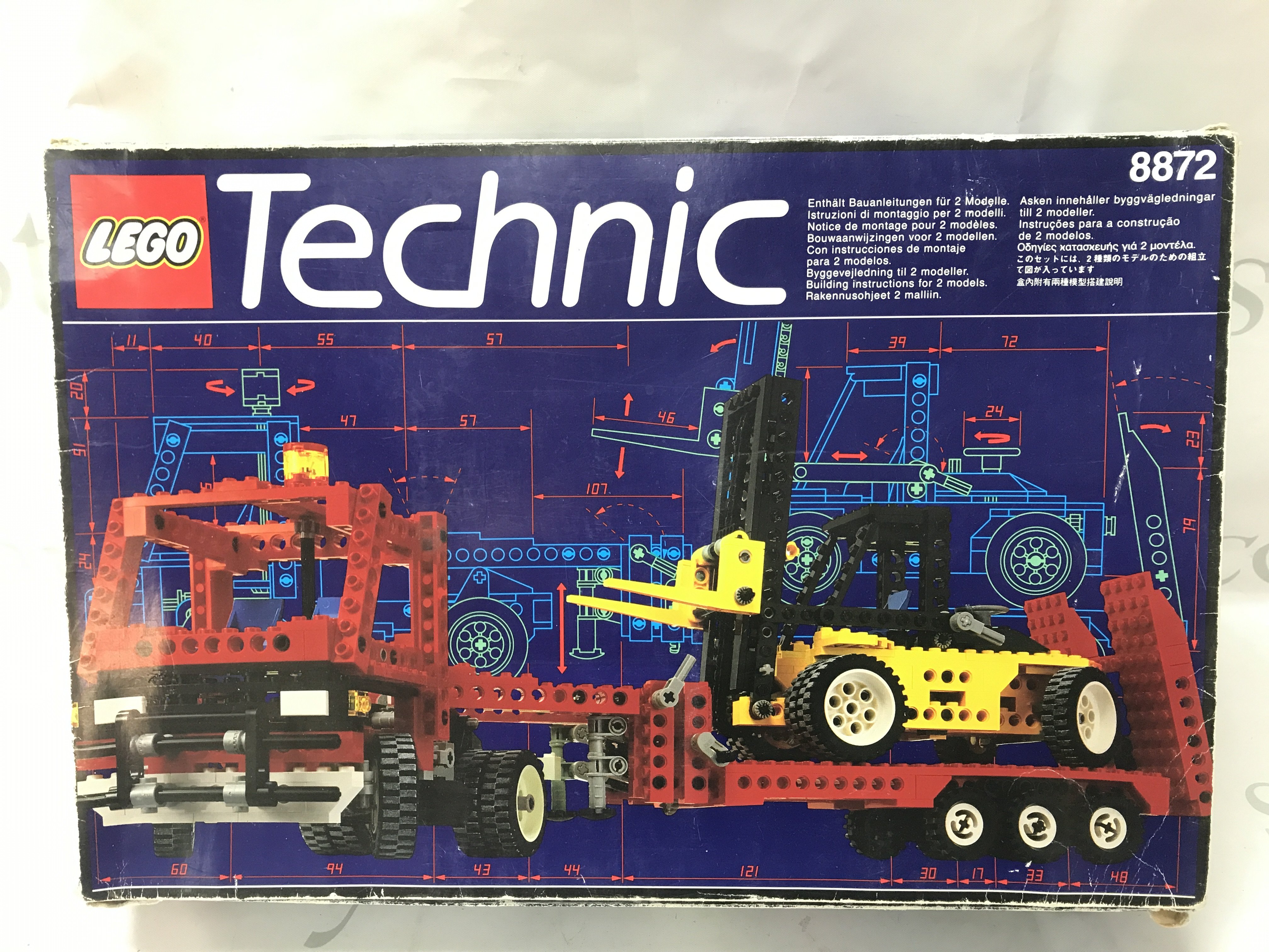 A boxed Lego Technic Forklift Transporter #8872. #8872 appears To Be Complete.