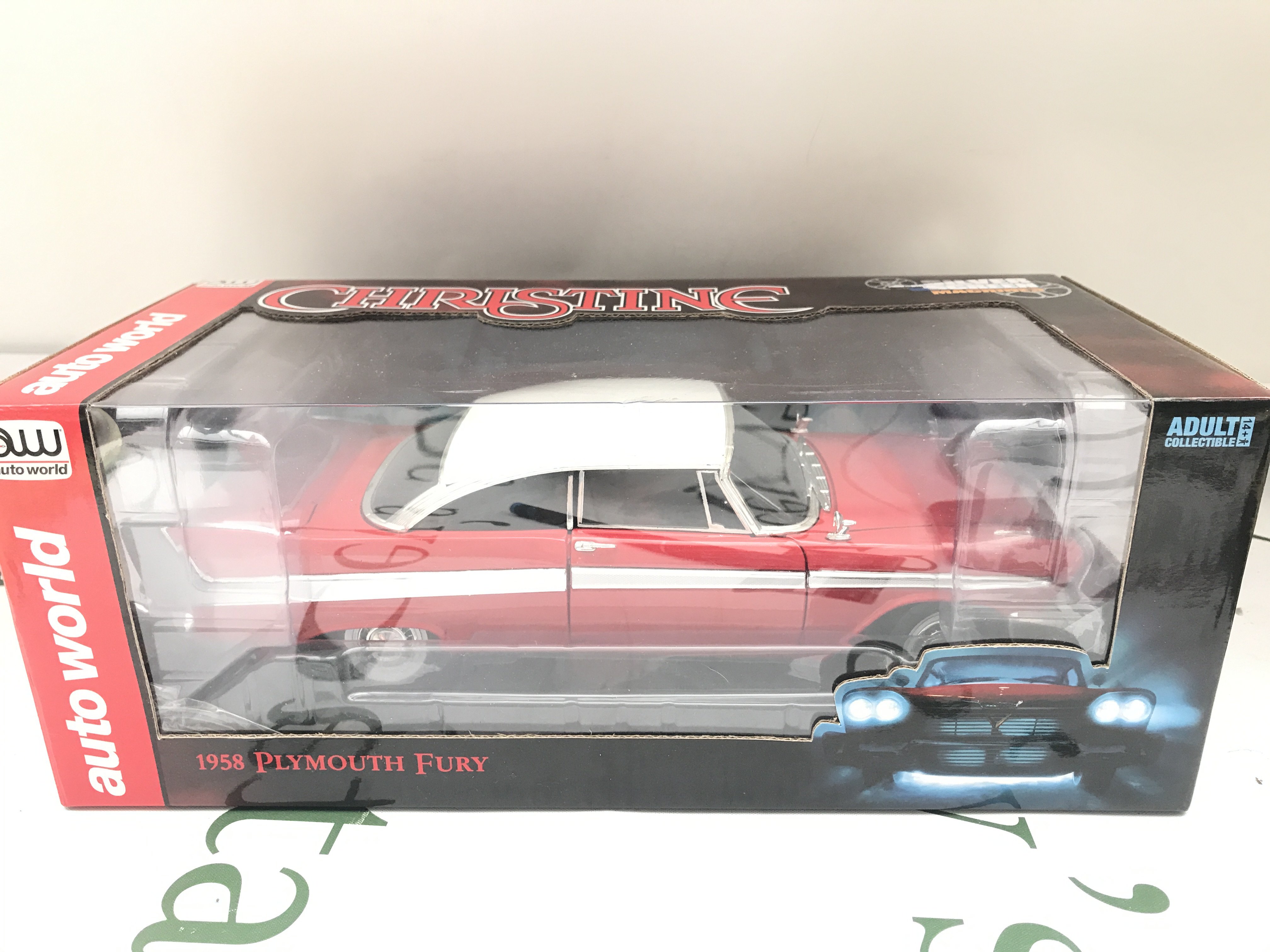 A Boxed Auto World Christine 1958 Plymouth Fury. 1/18 Scale.