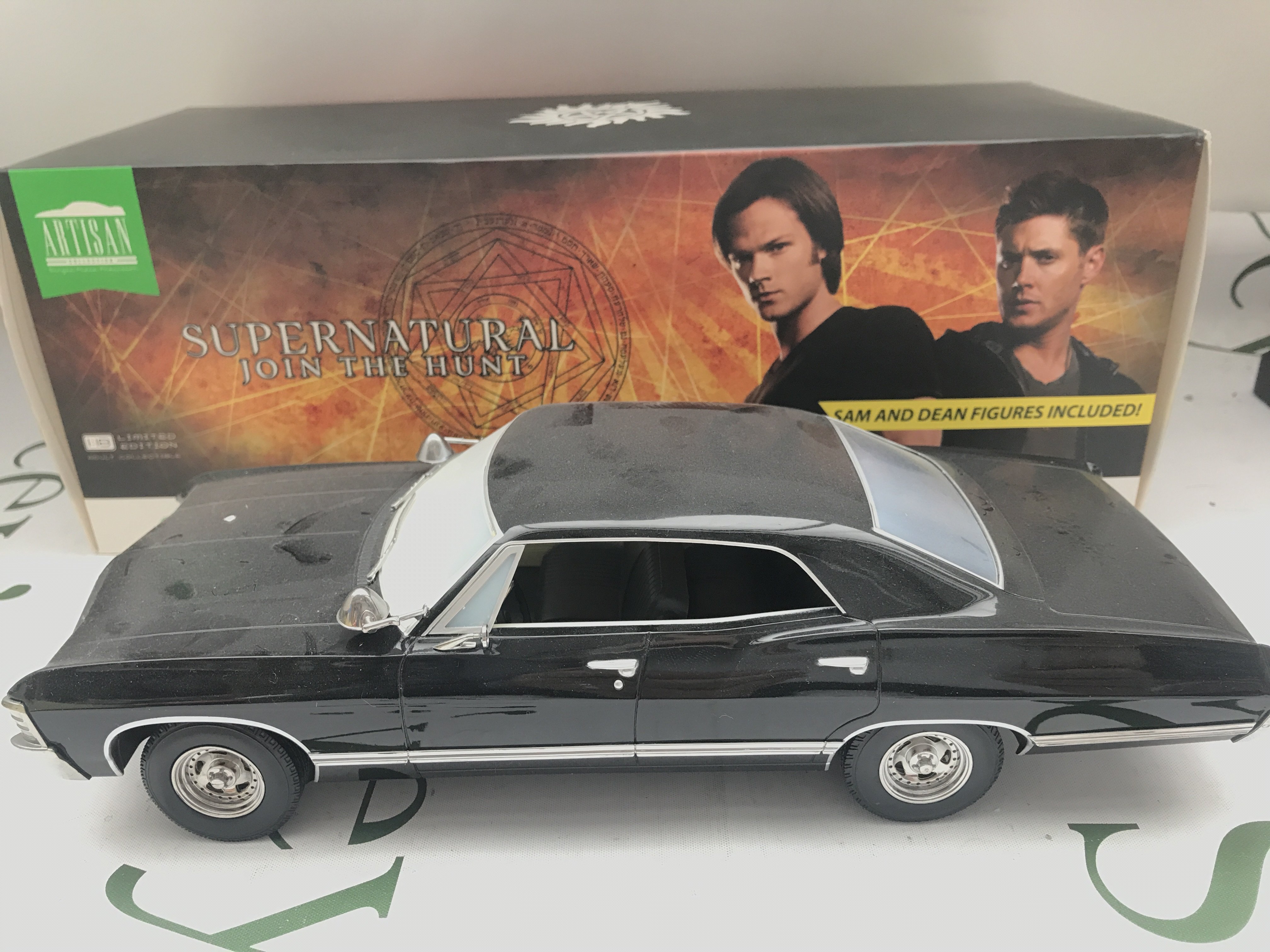 A Boxed Green Light Supernatural 1967 Chevrolet Impala Sport Sedan. 1/28 Scale.