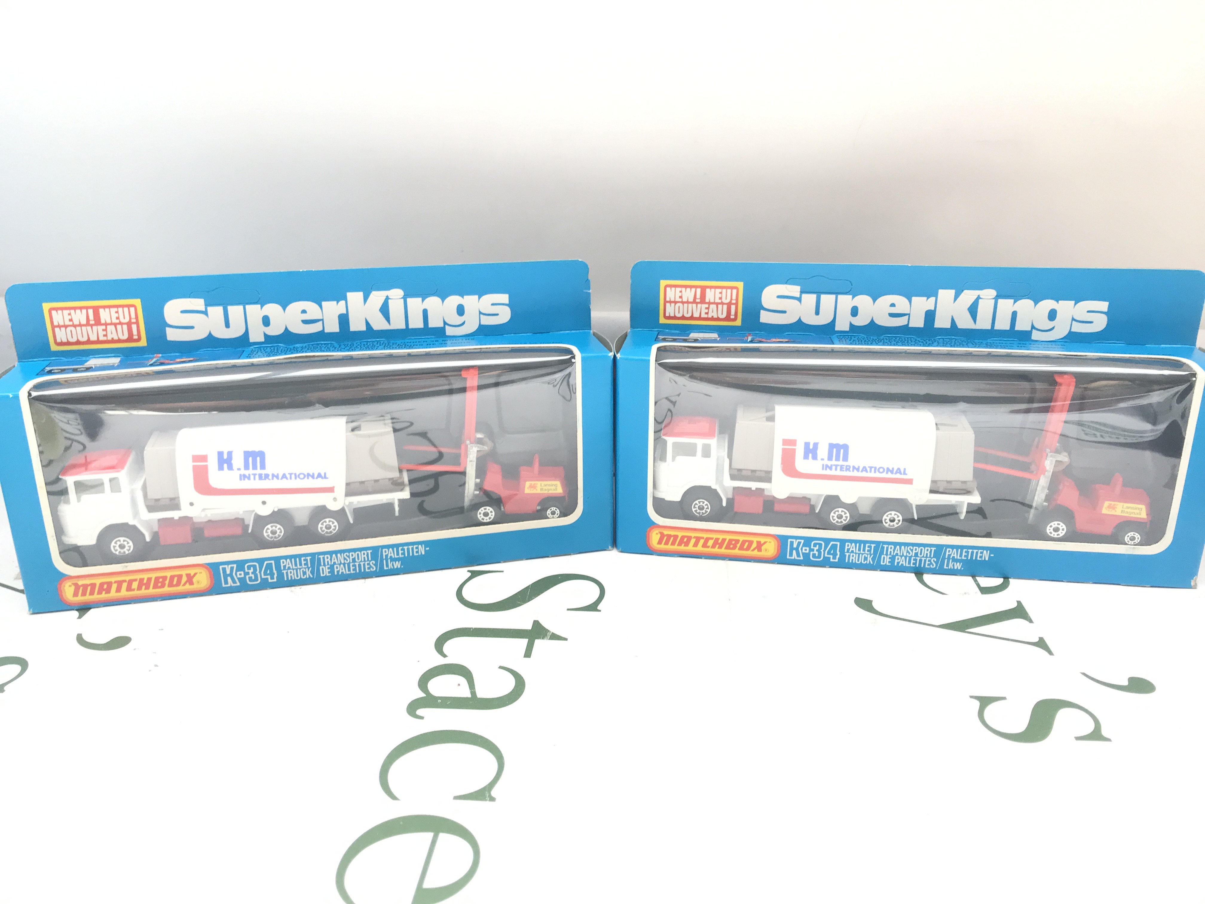2 X Boxed Matchbox SuperKings Pallet Trucks # K-34. No Reserve.