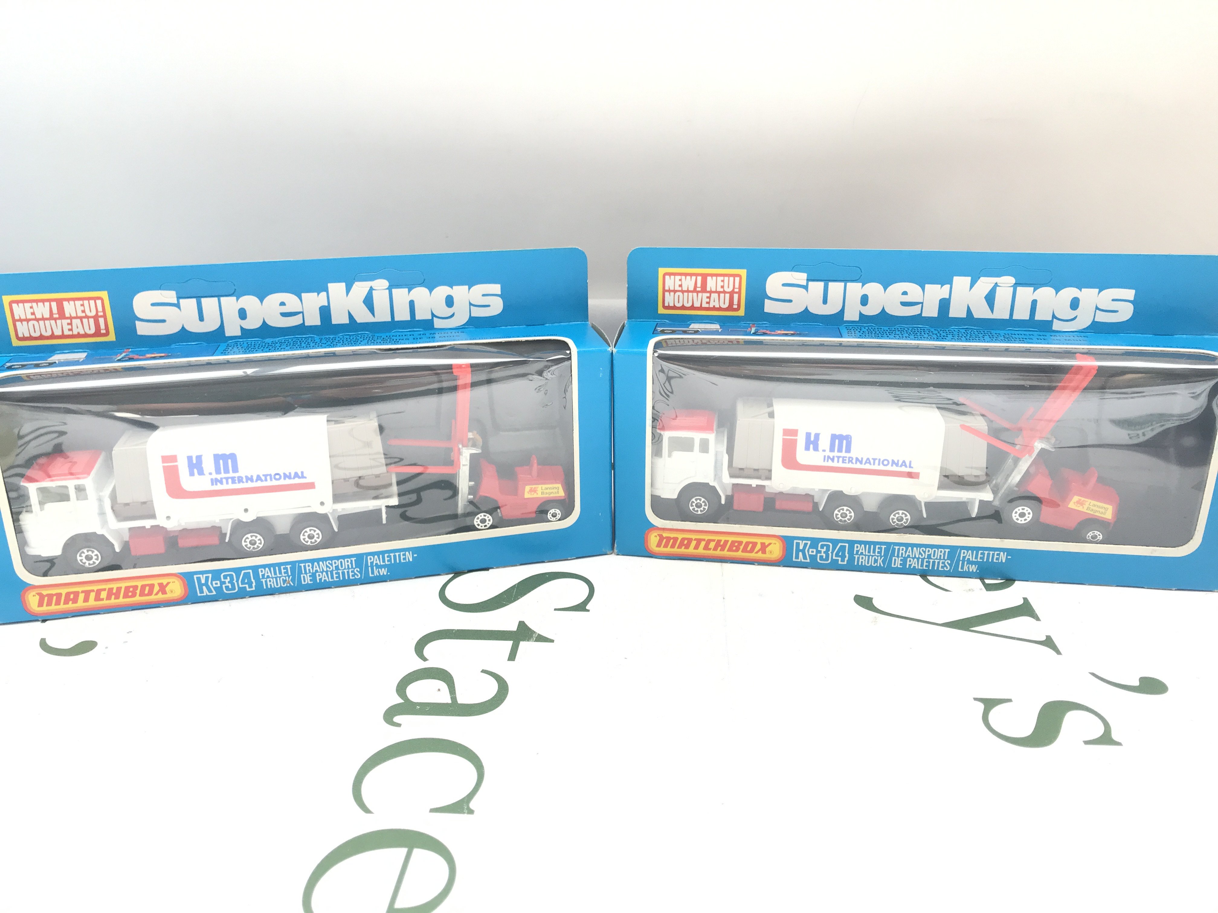 2 X Boxed Matchbox SuperKings Pallet Trucks # K-34. No Reserve.