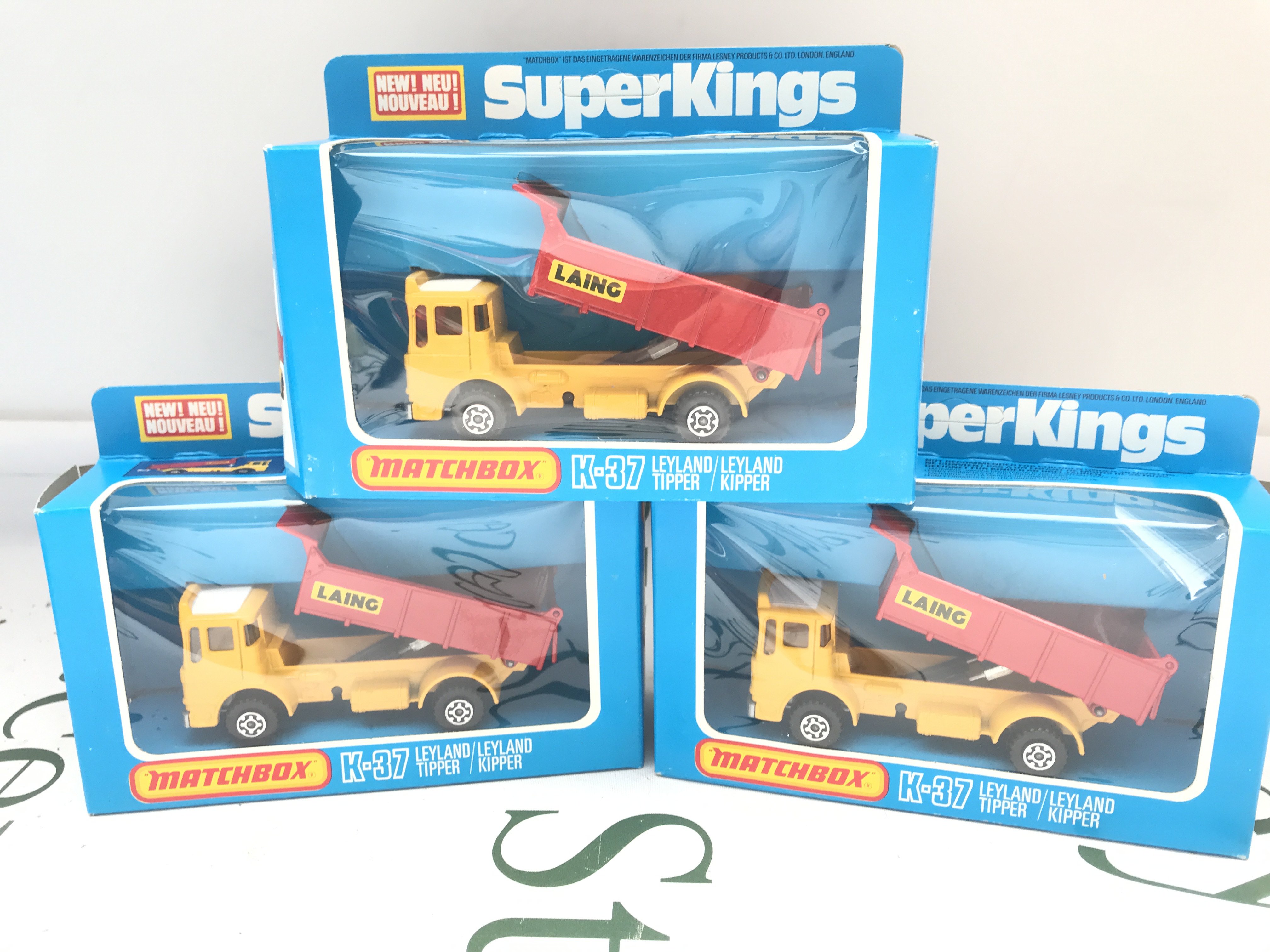 3 X Boxed Matchbox SuperKings Leyland Tippers #K-37. No Reserve.