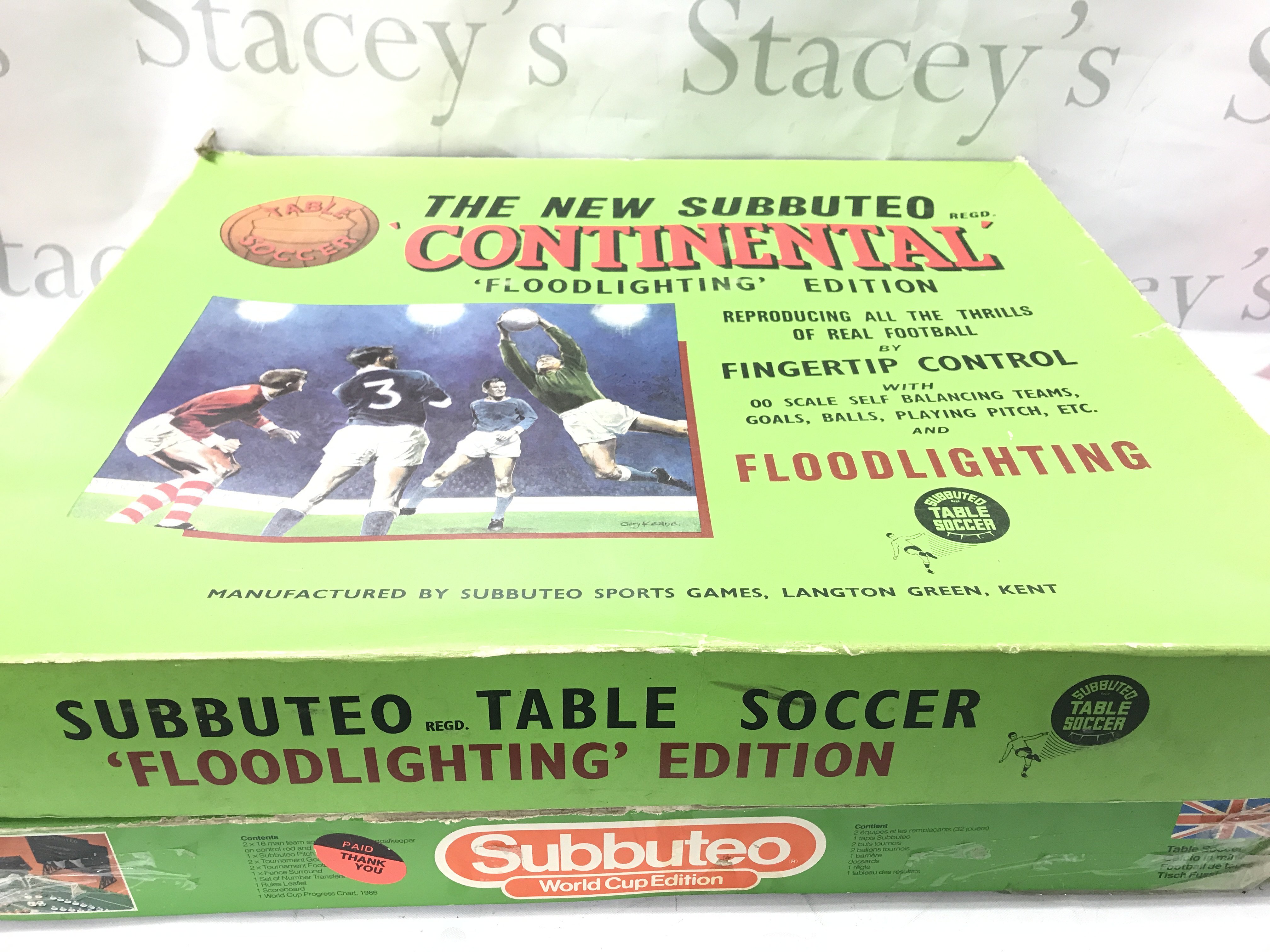 2 Boxed Subbuteo Sets. A Continental Set And A World Cup Edition. Parts Missing. No Reserve. (2).