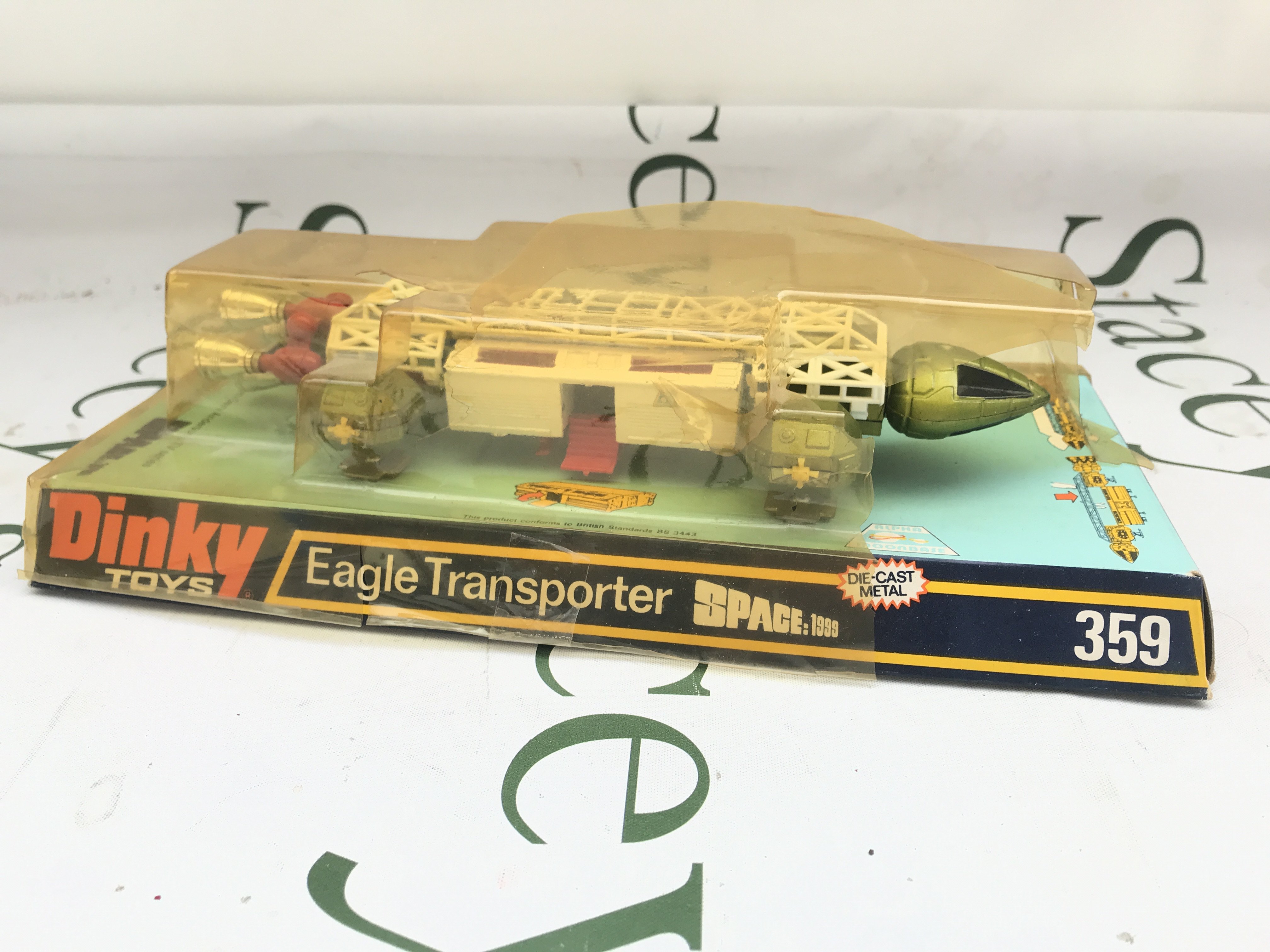A Boxed Dinky Toys Space 1999 Eagle Transporter #359. Damage To Plastic Cover.