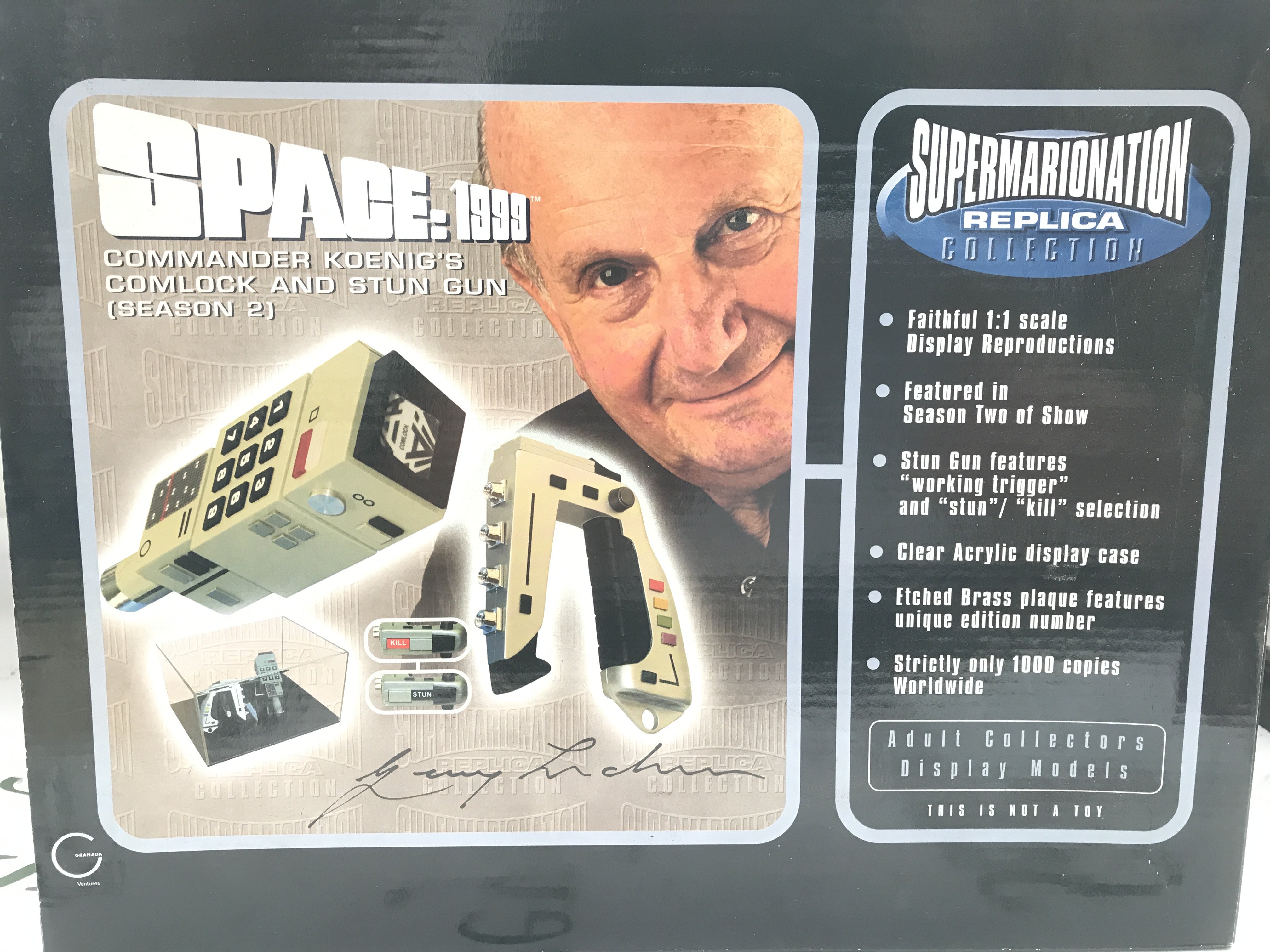 A Boxed Supermarionation Collectable Space 1999 Commander Koenigs Camlock And Stun Gun. Limited Edition.