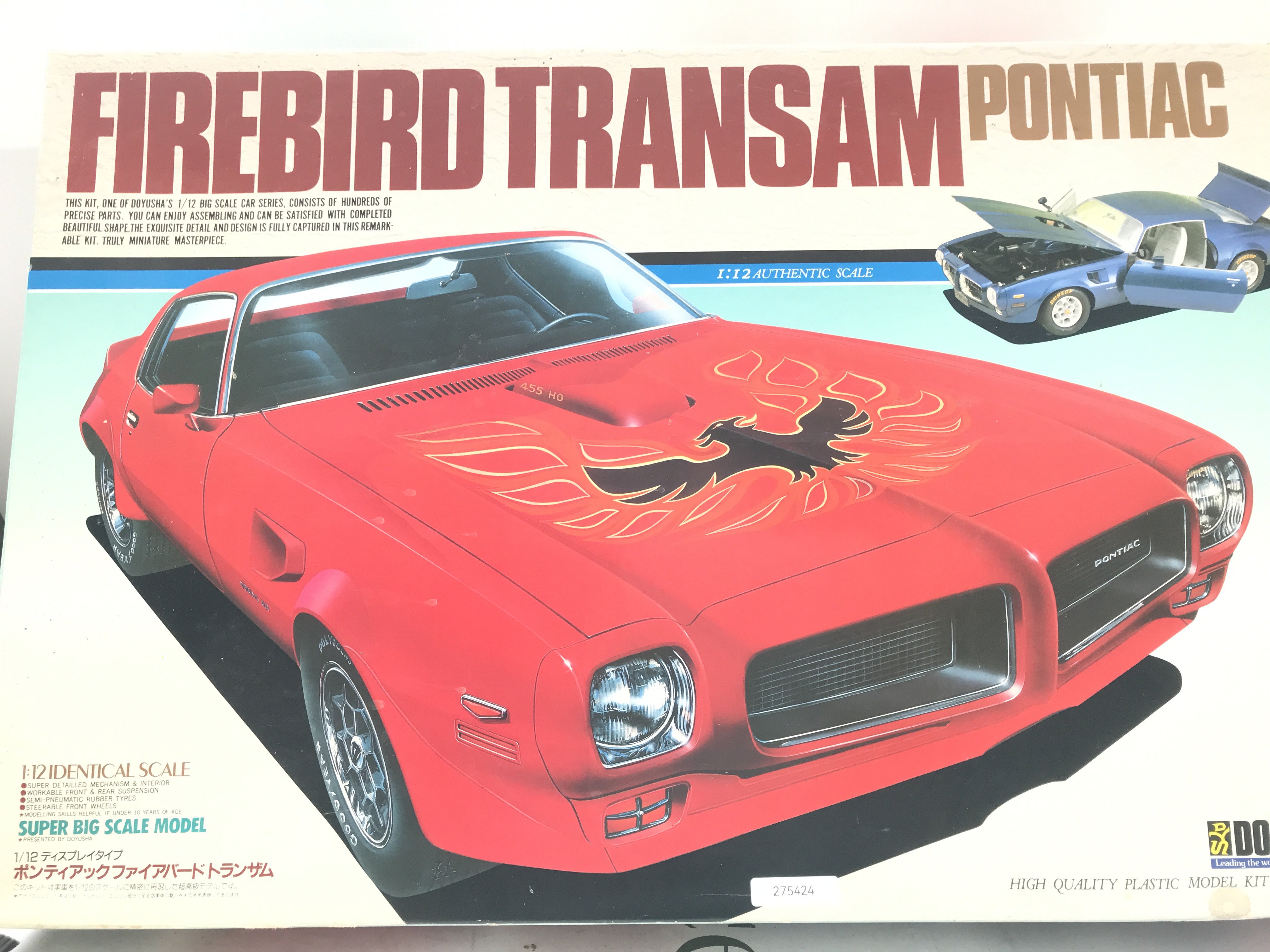 A Boxed Doyusha Model Kit Of A Firebird Transam Pontic. 1/12 Scale.