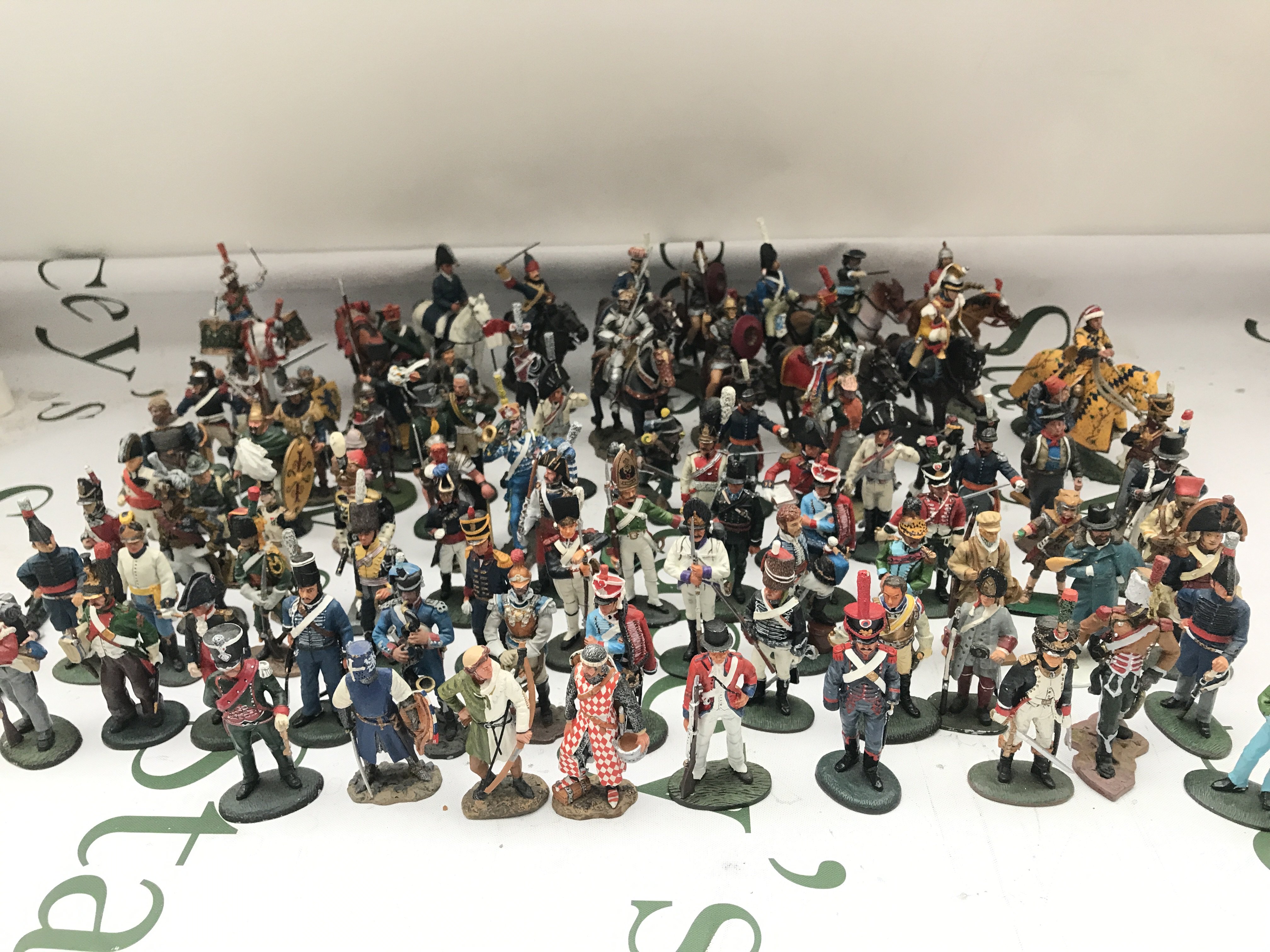 A Box Containing Mostly Delprado Figures. Some Mounted. No Reserve.