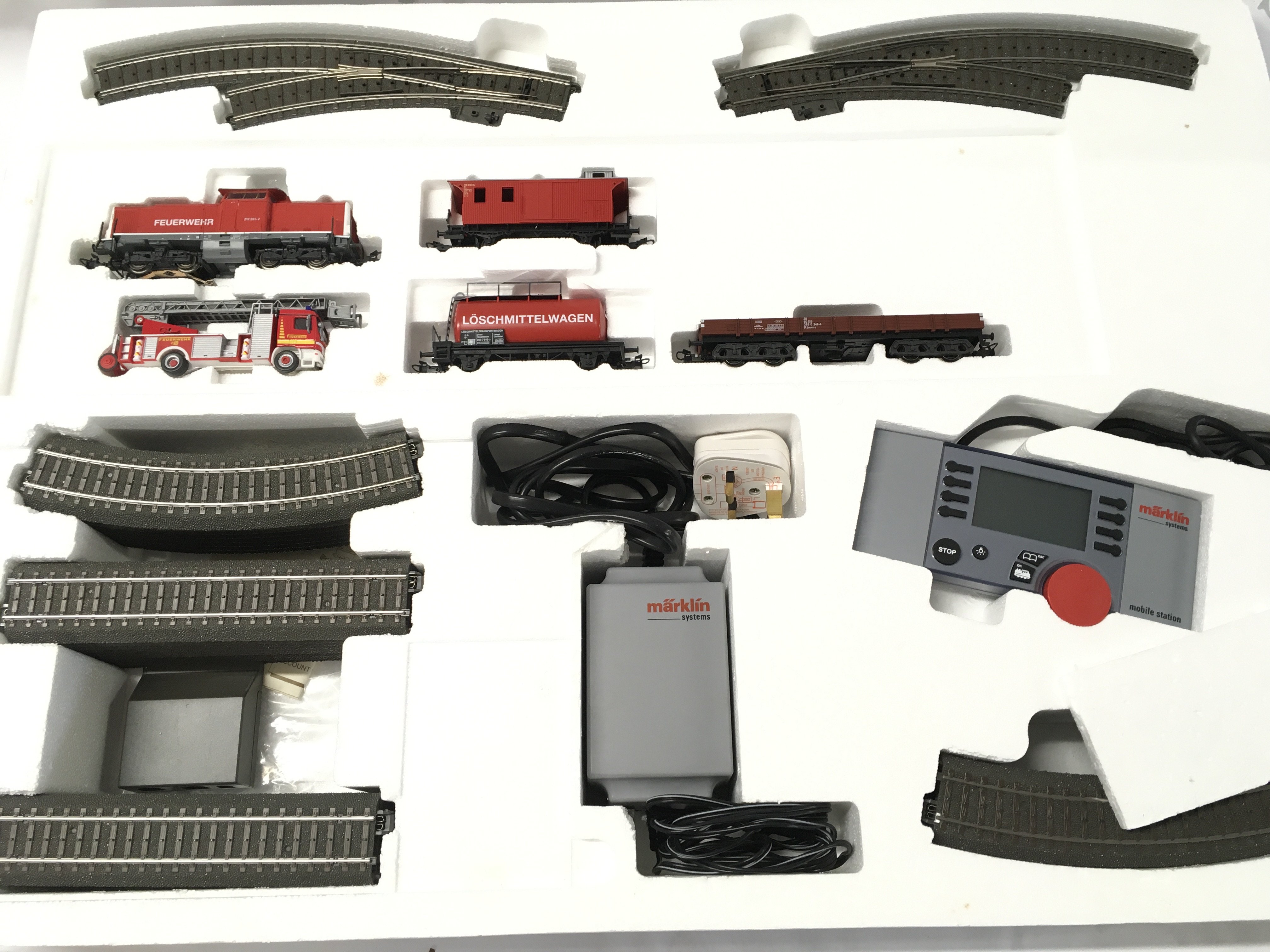 A Boxed Marklin H0 Gauge Feuerwher Set #29755.