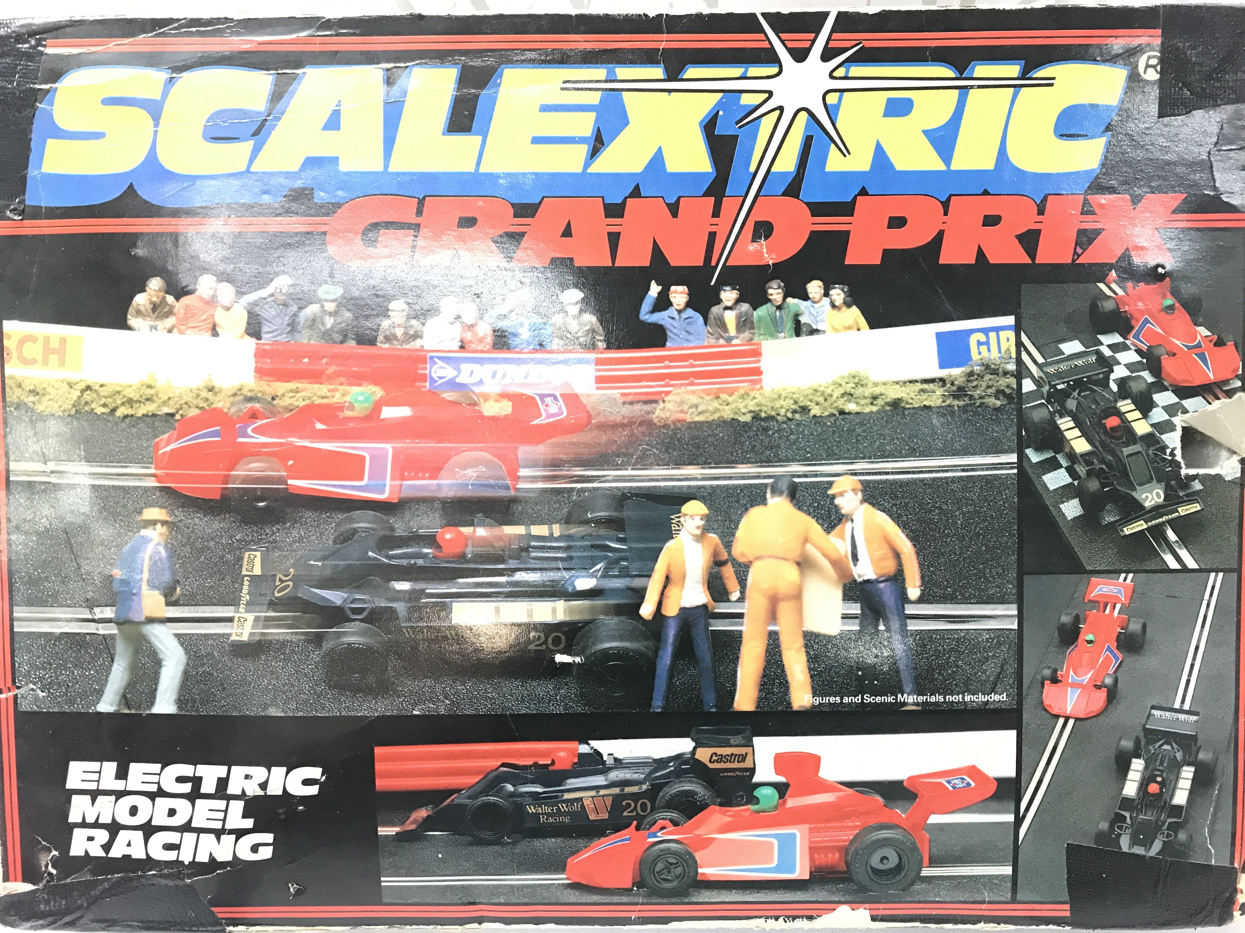 3 Boxed Scalextric Sets Including Grand Prix. Jaguar Challenge And Scalextric 400. In Various States.(3).