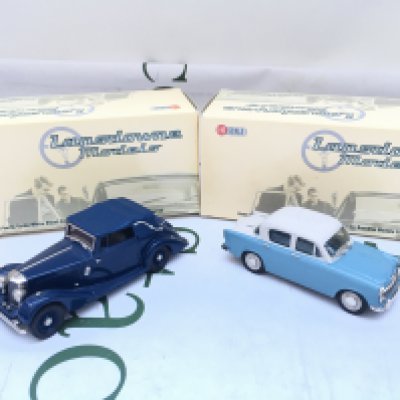 2 X Boxed Lansdowne Models 1/43 Scale. A 1936 Railton Fairmile 3 Position Drop Head Coupe #LDM.47 And A 1956 Hillman Minx Series I #LDM.48.