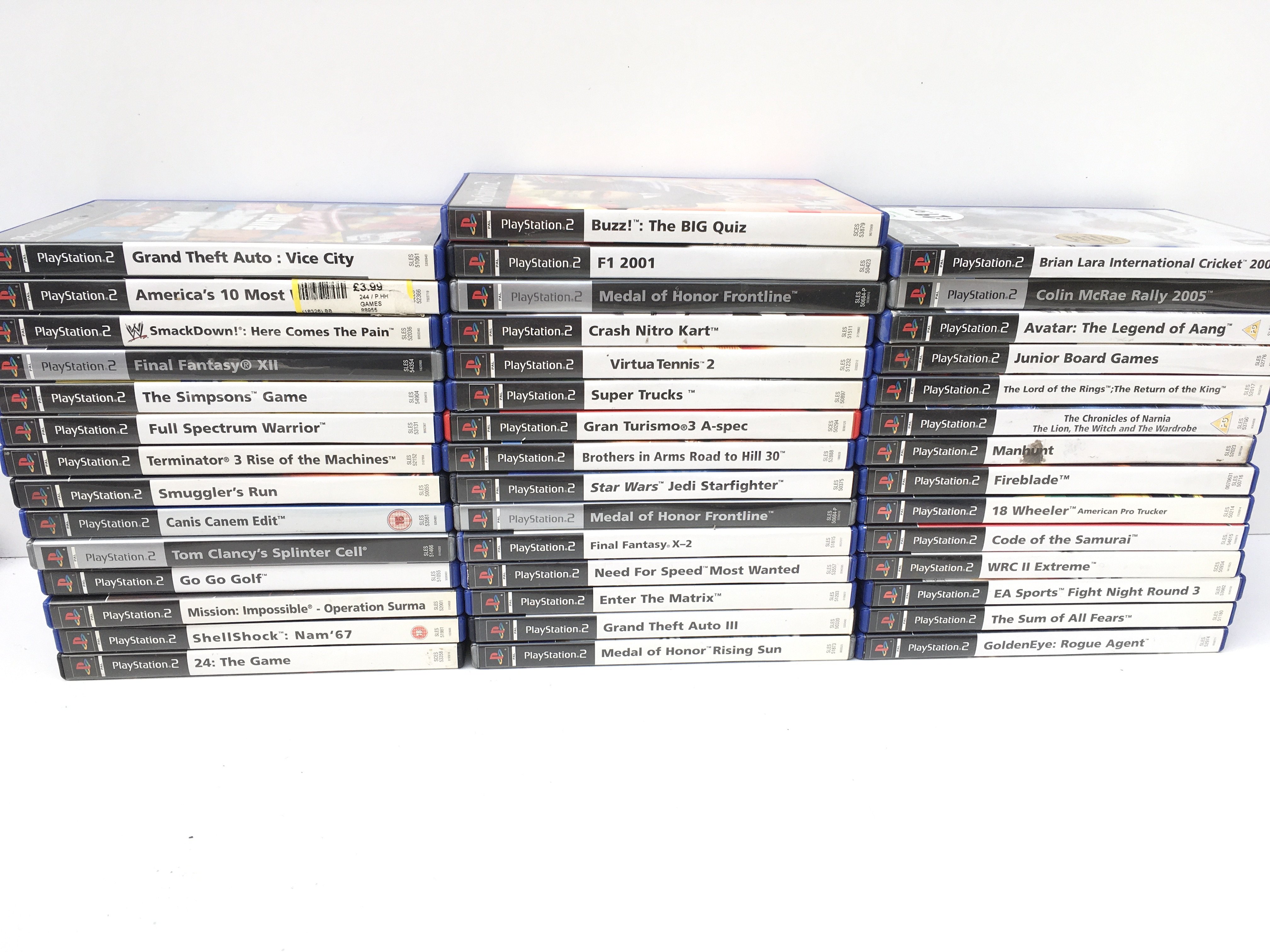 A collection in excess of 40 boxed PlayStation 2 games. No reserve