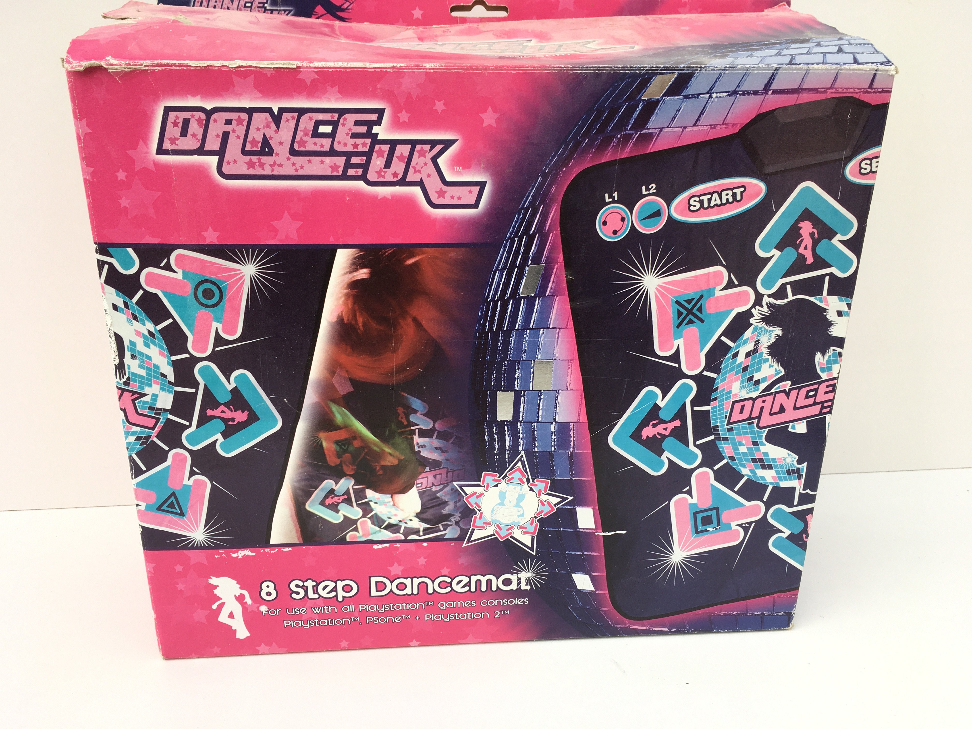 A boxed DANCE UK 8 step dancemat. For use with PlayStation games consoles. No reserve