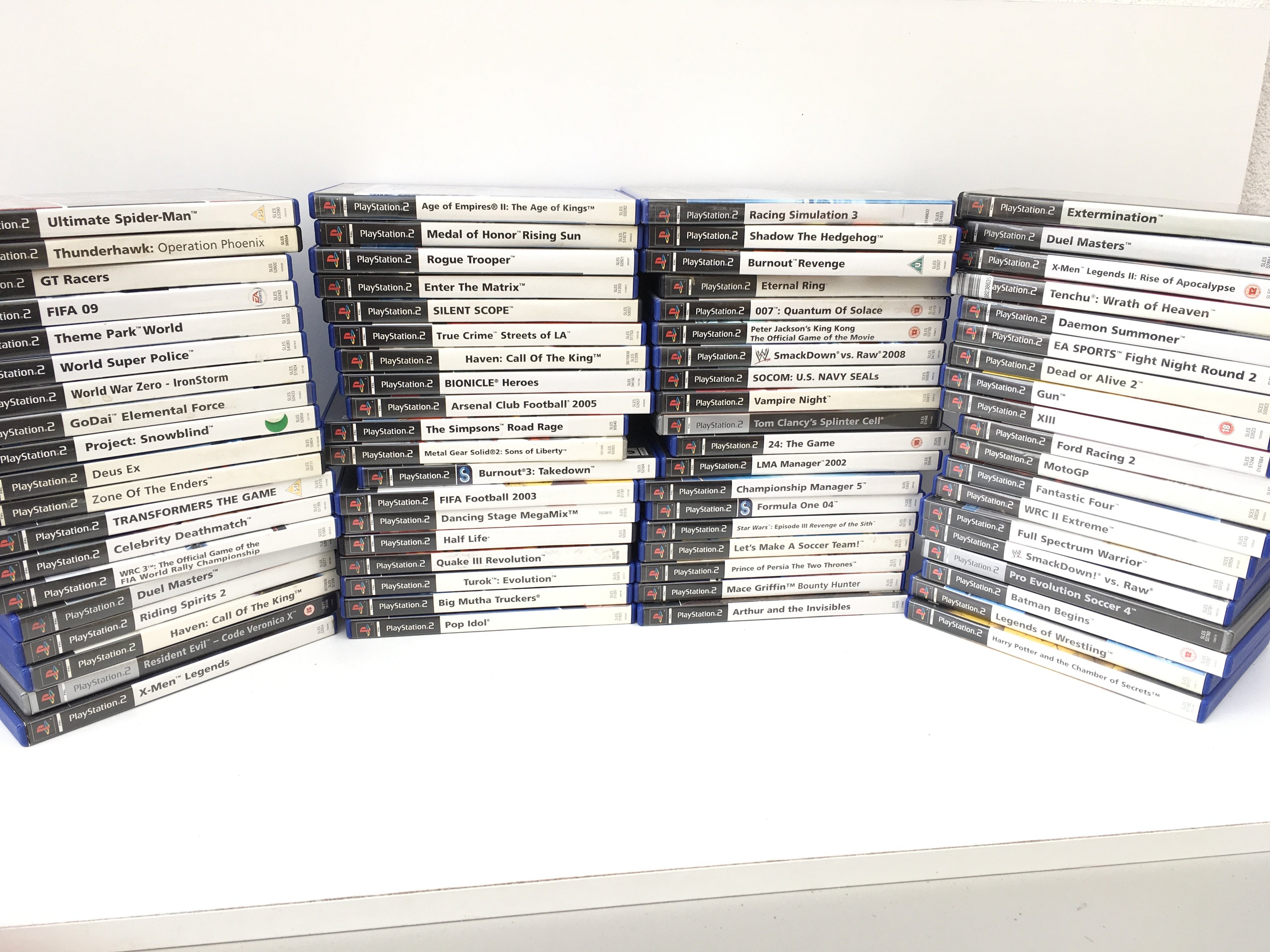 A collection in excess of 70 boxed PlayStation 2 games discs. No reserve