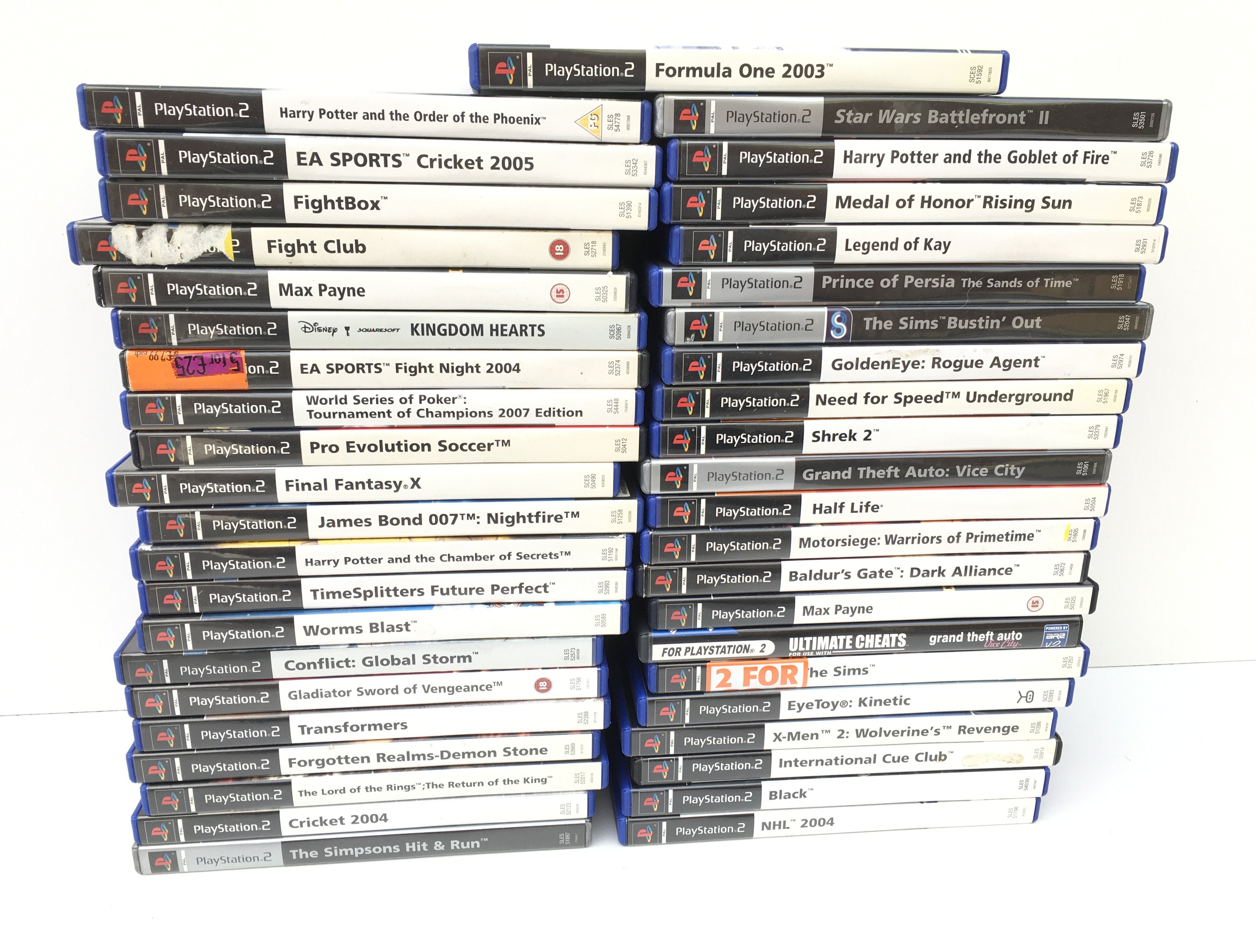 A collection in excess of 40 boxed PlayStation 2 boxed games discs. No reserve
