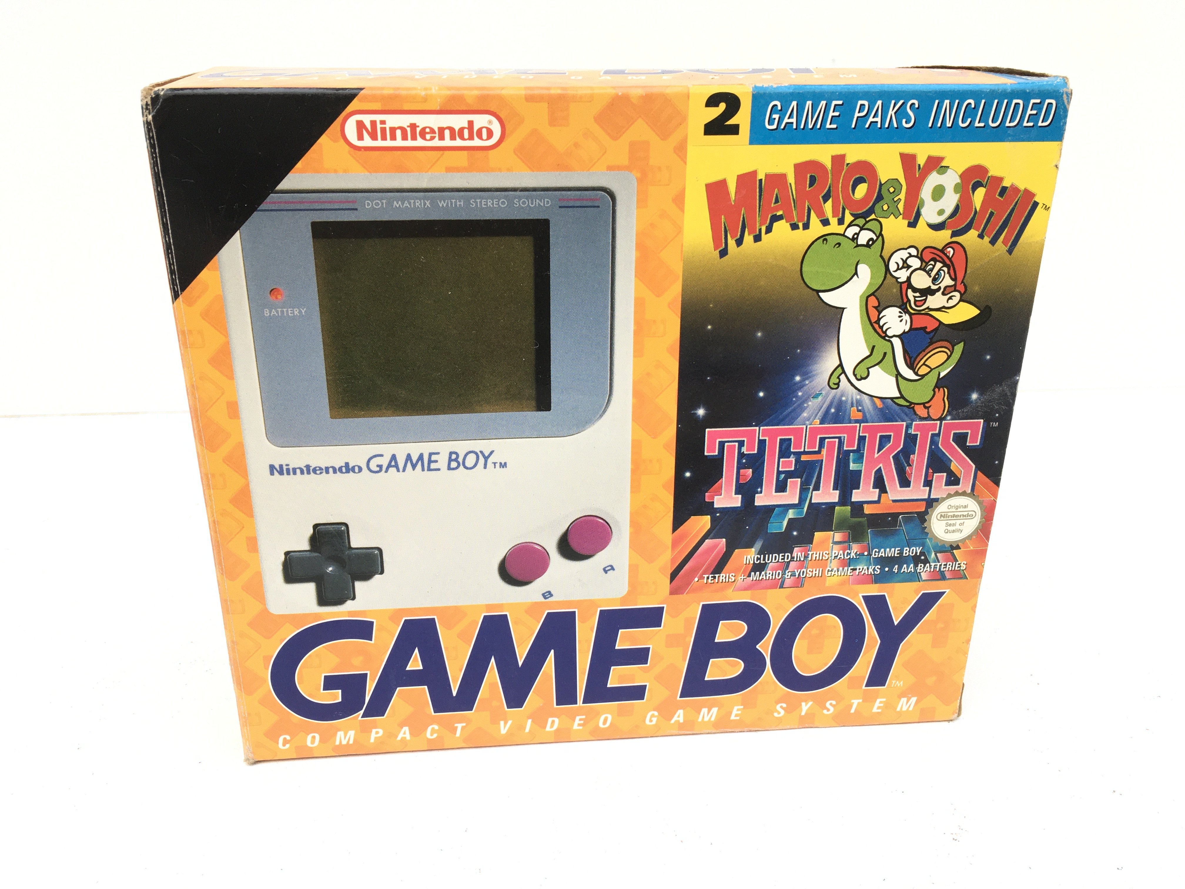 A boxed Nintendo GAMEBOY
