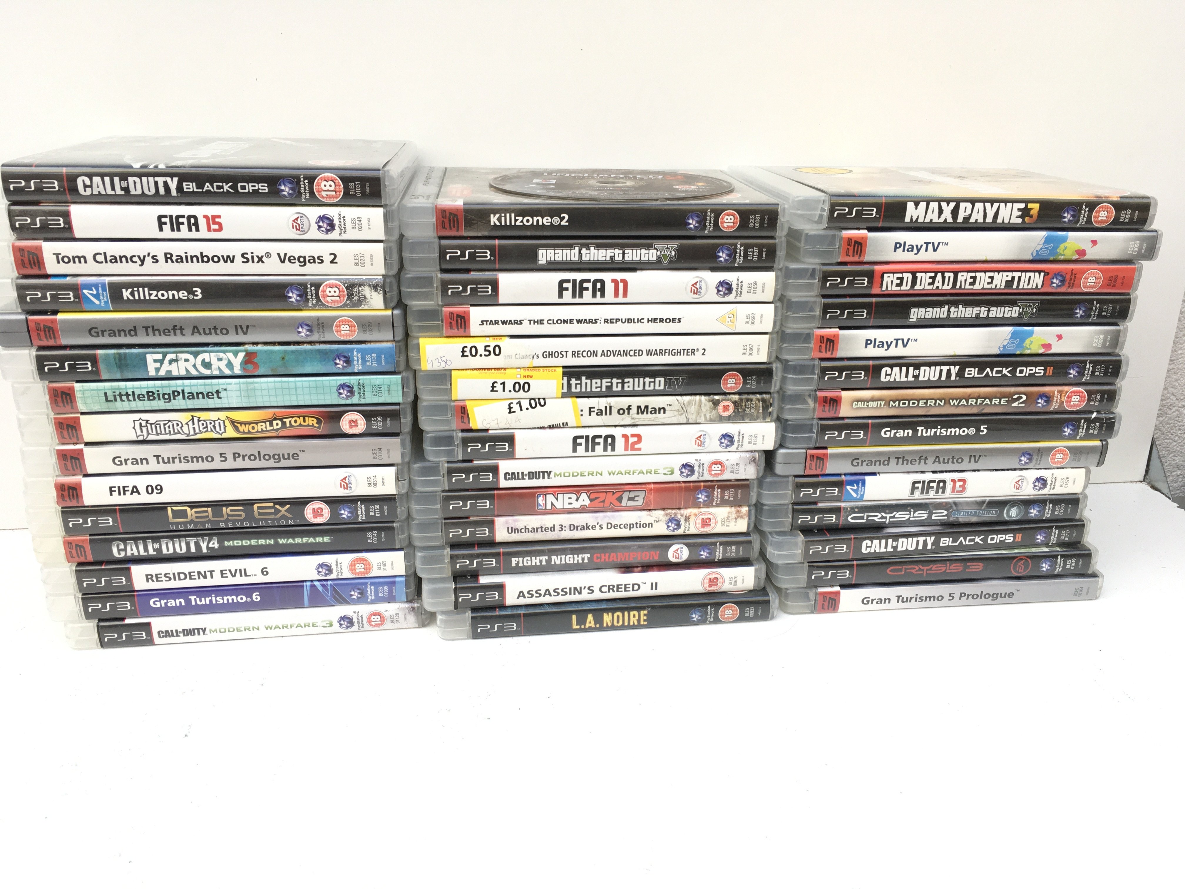 A collection of boxed PS3 games discs. No reserve