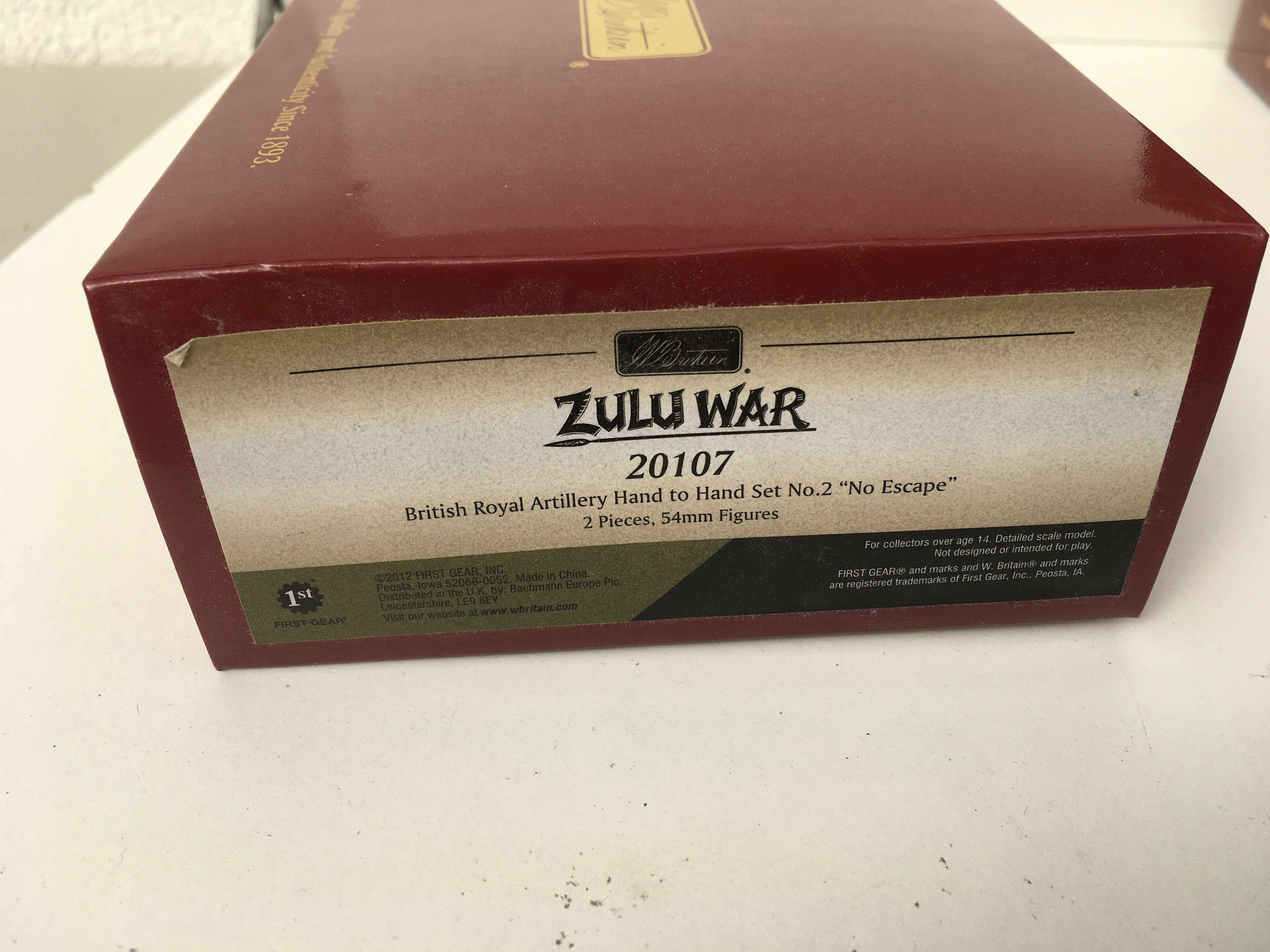 A boxed Minature military figure set by Britain in the Zulu War series. No. 20107. No Escape. Ltd.edition with certificate . No reserve.