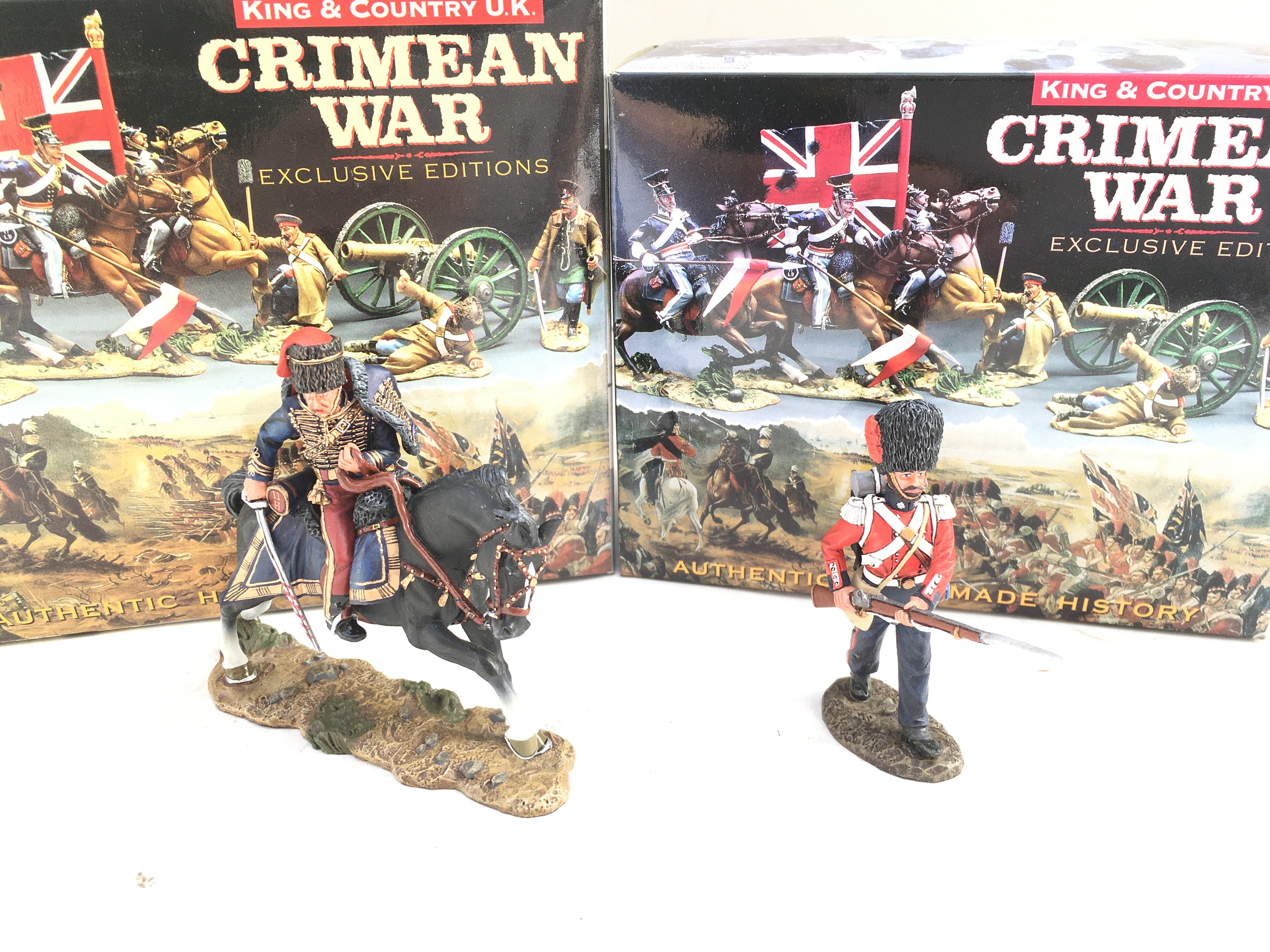 2 X Boxed King And Country Crimean Figures. A Mounted Lord Cardigan And Coldstream Guardsman.
