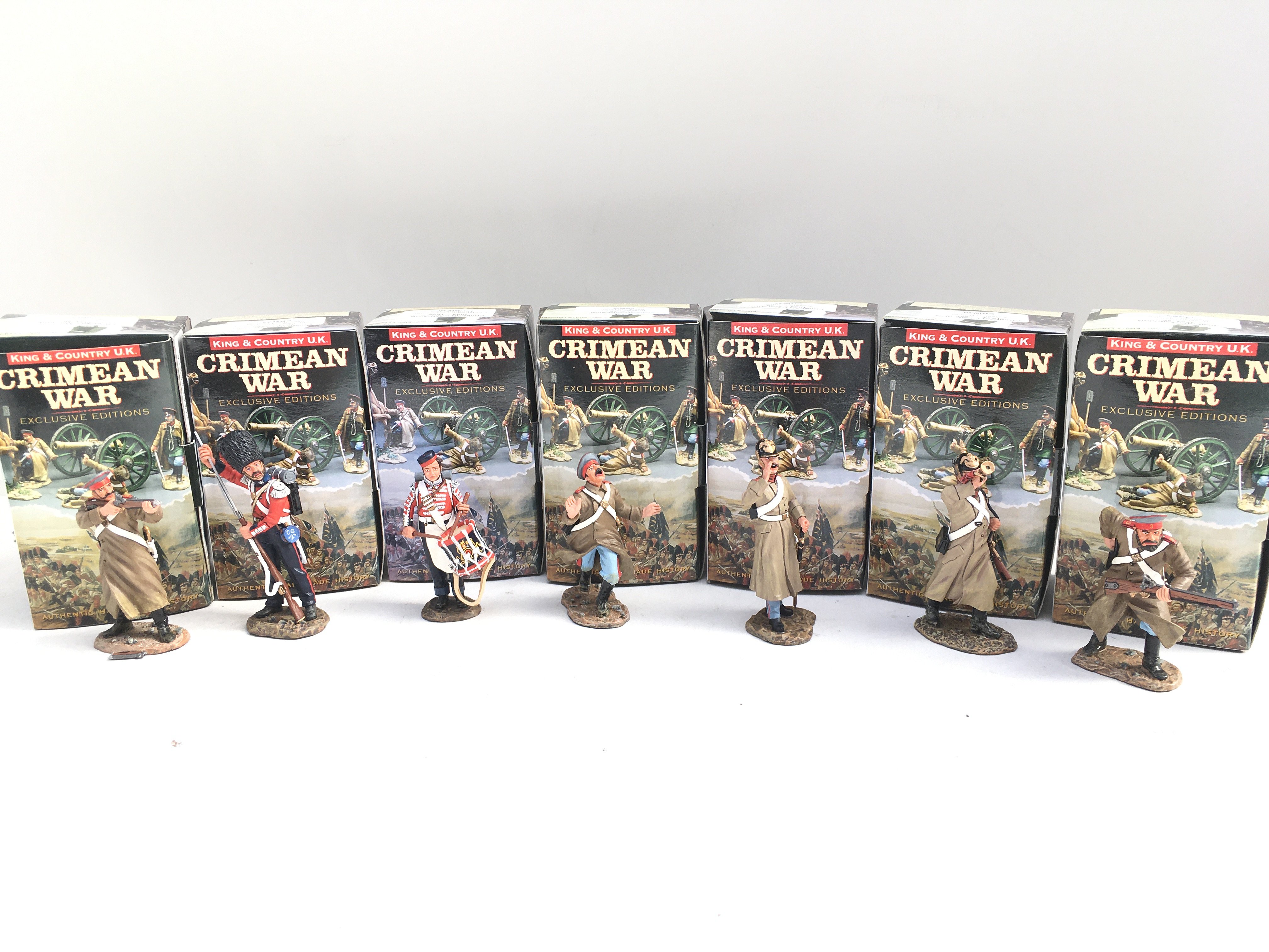 7 X Boxed King And Country Crimean Figures.1 A/F.