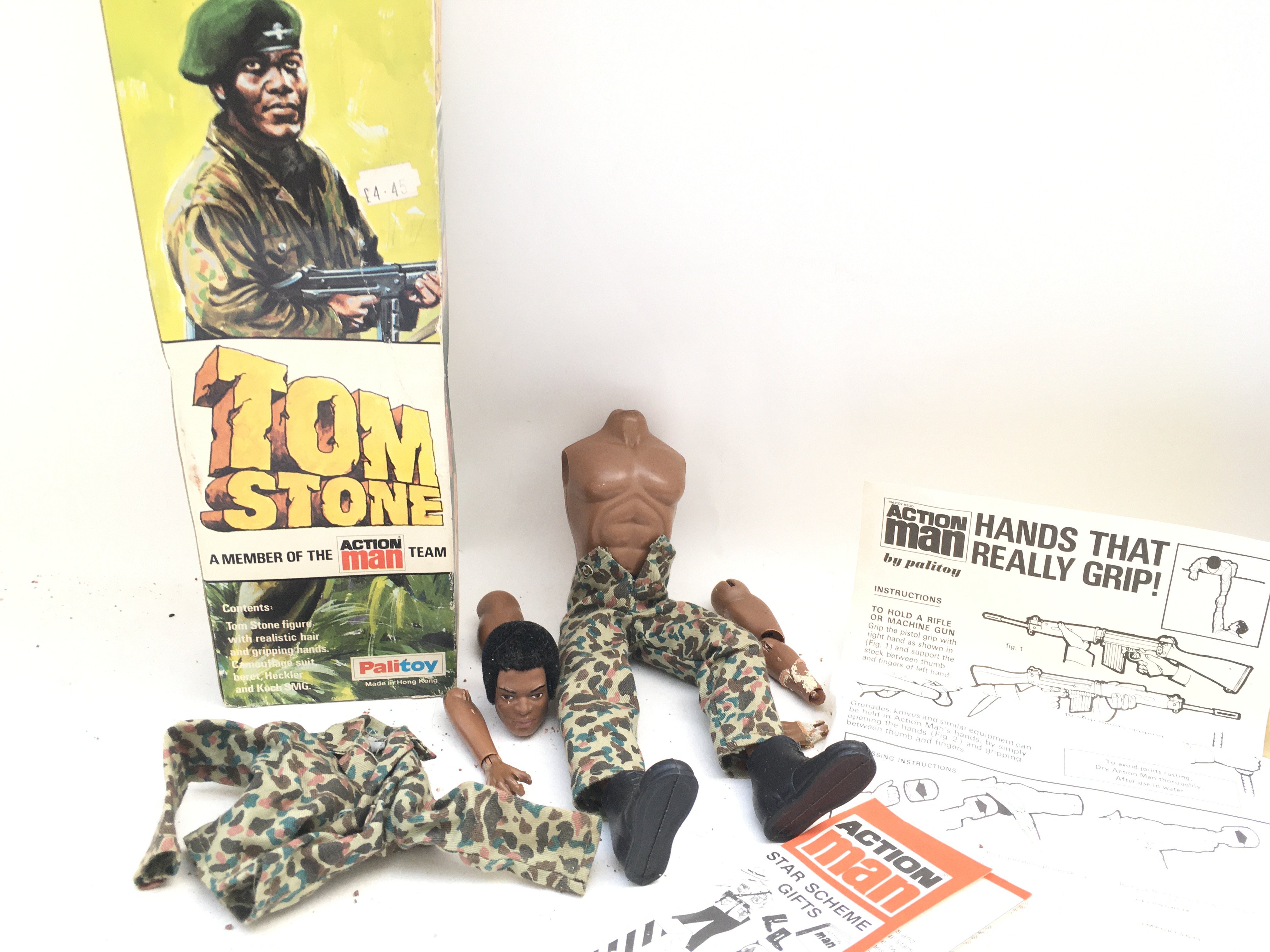 A Boxed Palitoy Action Man Tom Stone. Figure Is Worn. Ideal For Spate Parts.