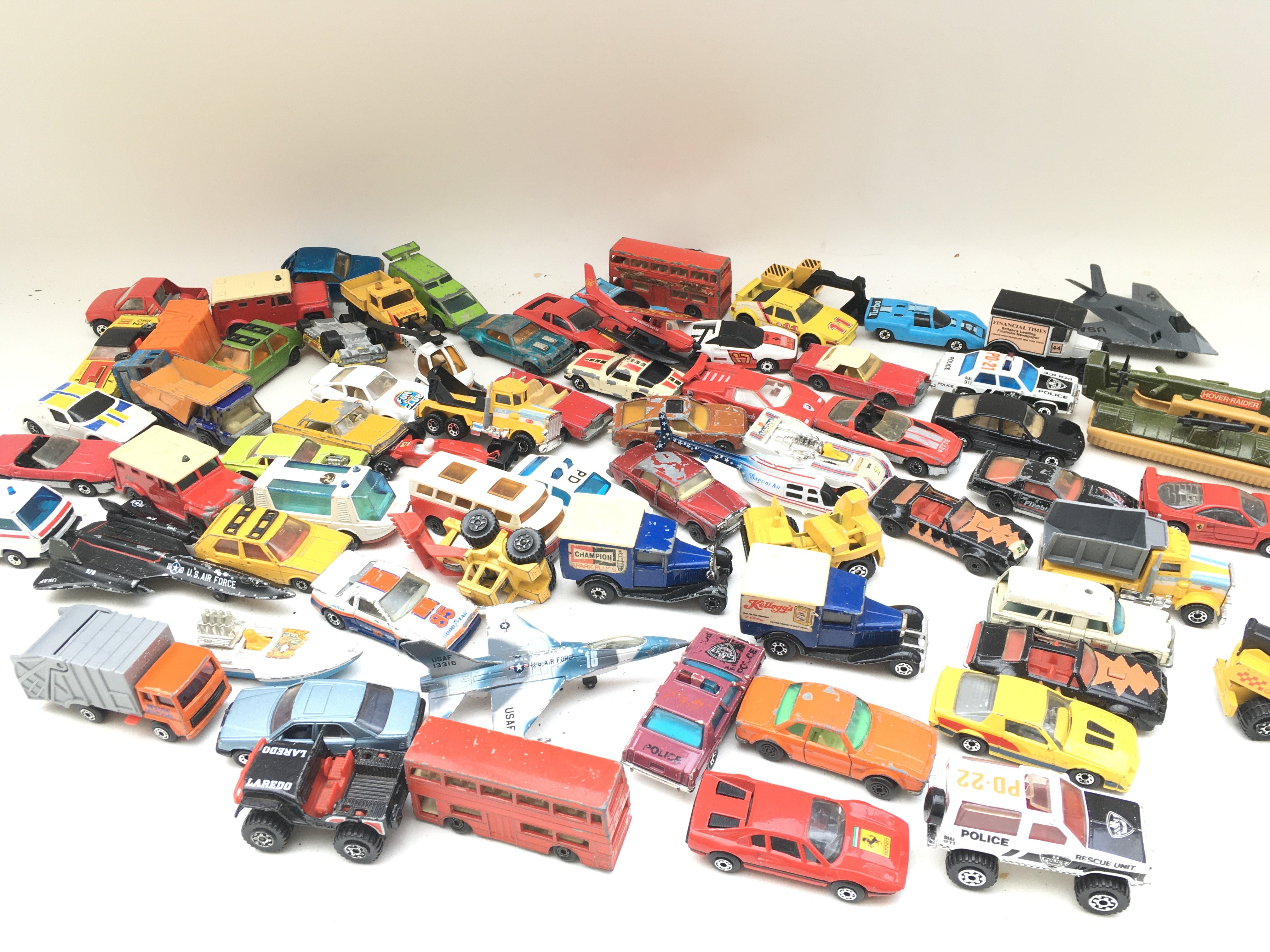A Box Containing Playworn Matchbox Diecast.
