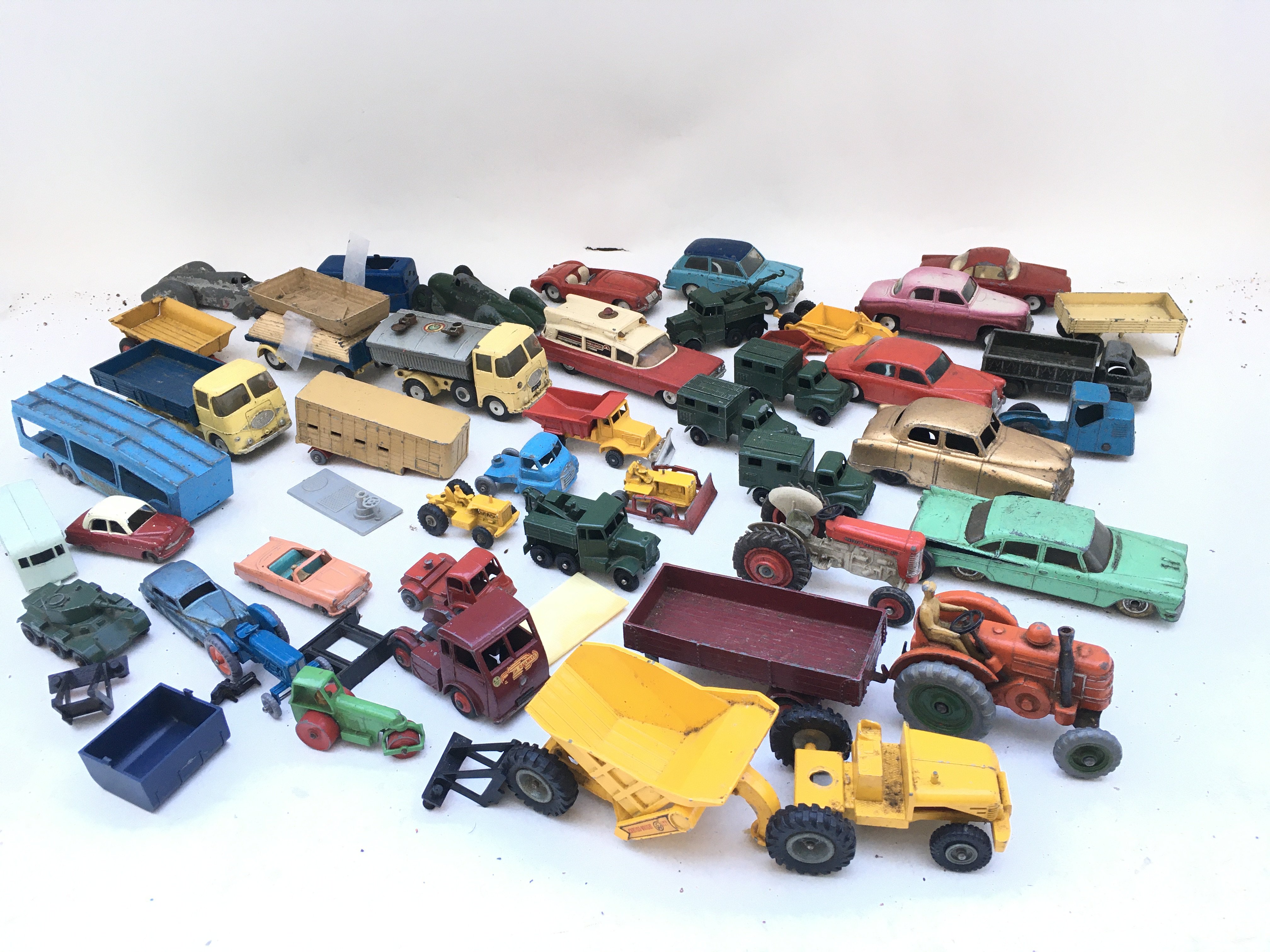 A Collection of Playworn Diecast Including Matchbox. Dinky And Corgi.