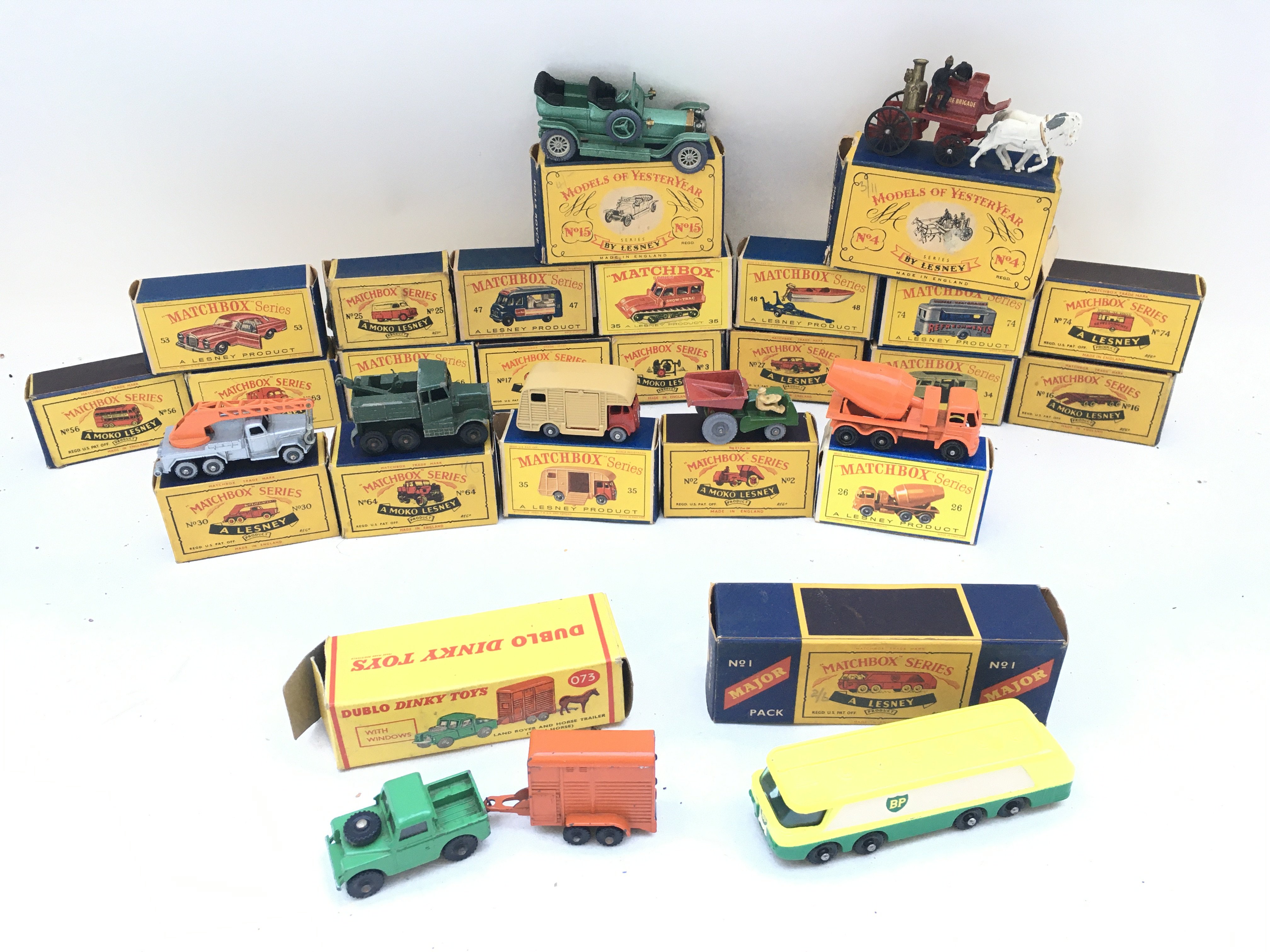 A Collection of Vintage Boxed Matchbox Vehicles. Boxes and Vehicles In Various States. Some In Wrong Boxes. 2 Empty Boxes.