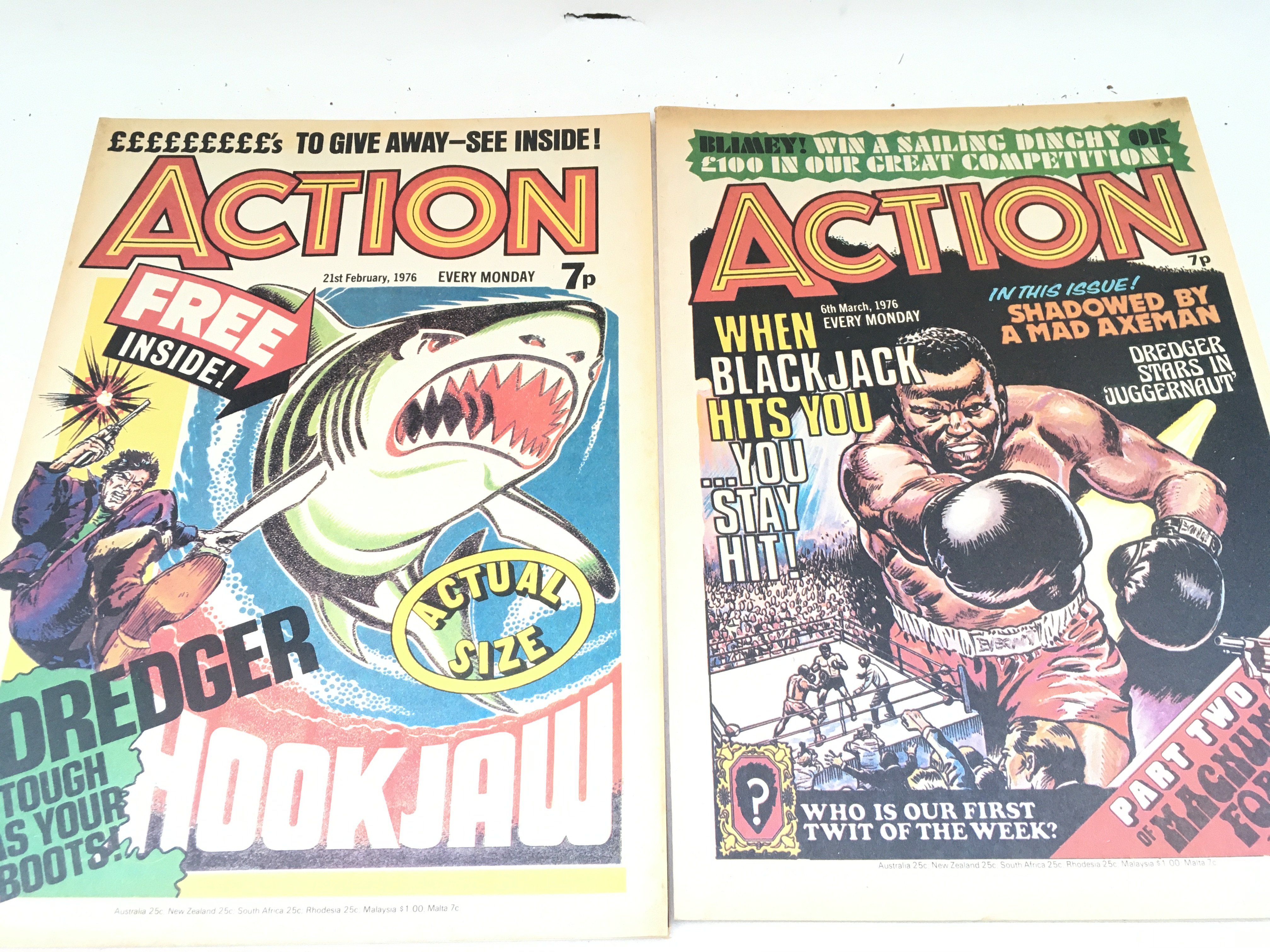 A Box Containing Action Comics Includes #2 and 3 with Duplicates Also Annuals.Summer specials. #2 Includes Free Gift. Approximately 100.